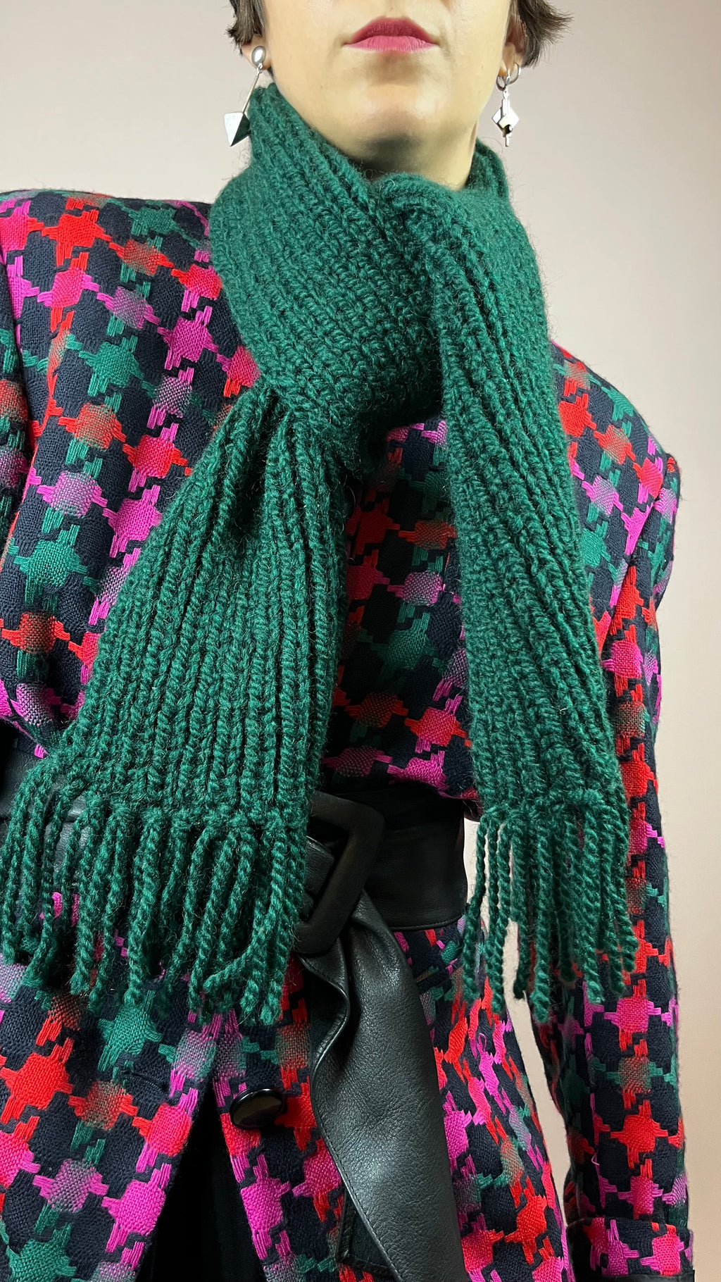 Scarf Wool Dark Green