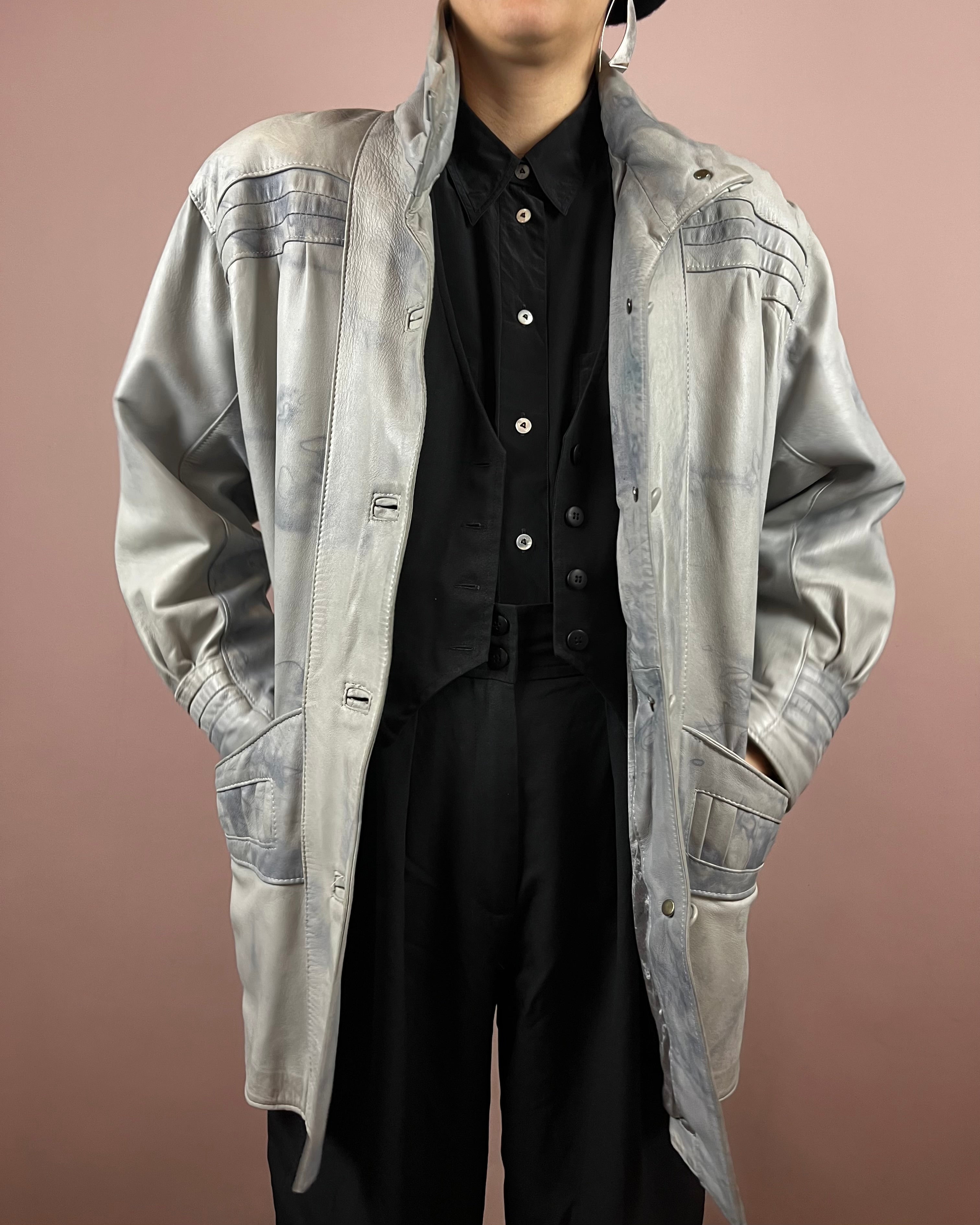 Leatherjacket Grey Batik Gr. 38