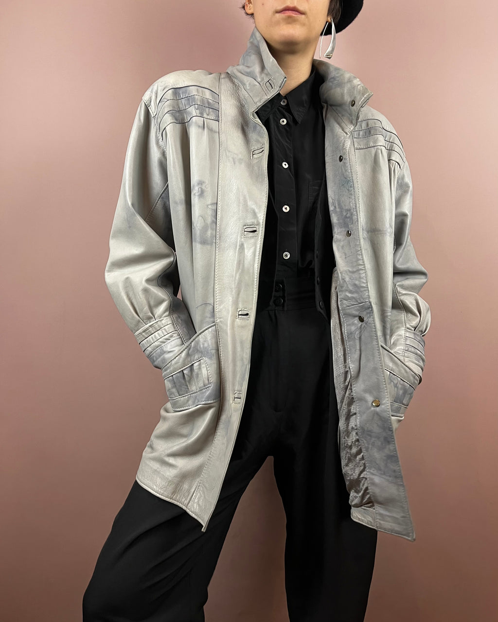 Leatherjacket Grey Batik Gr. 38
