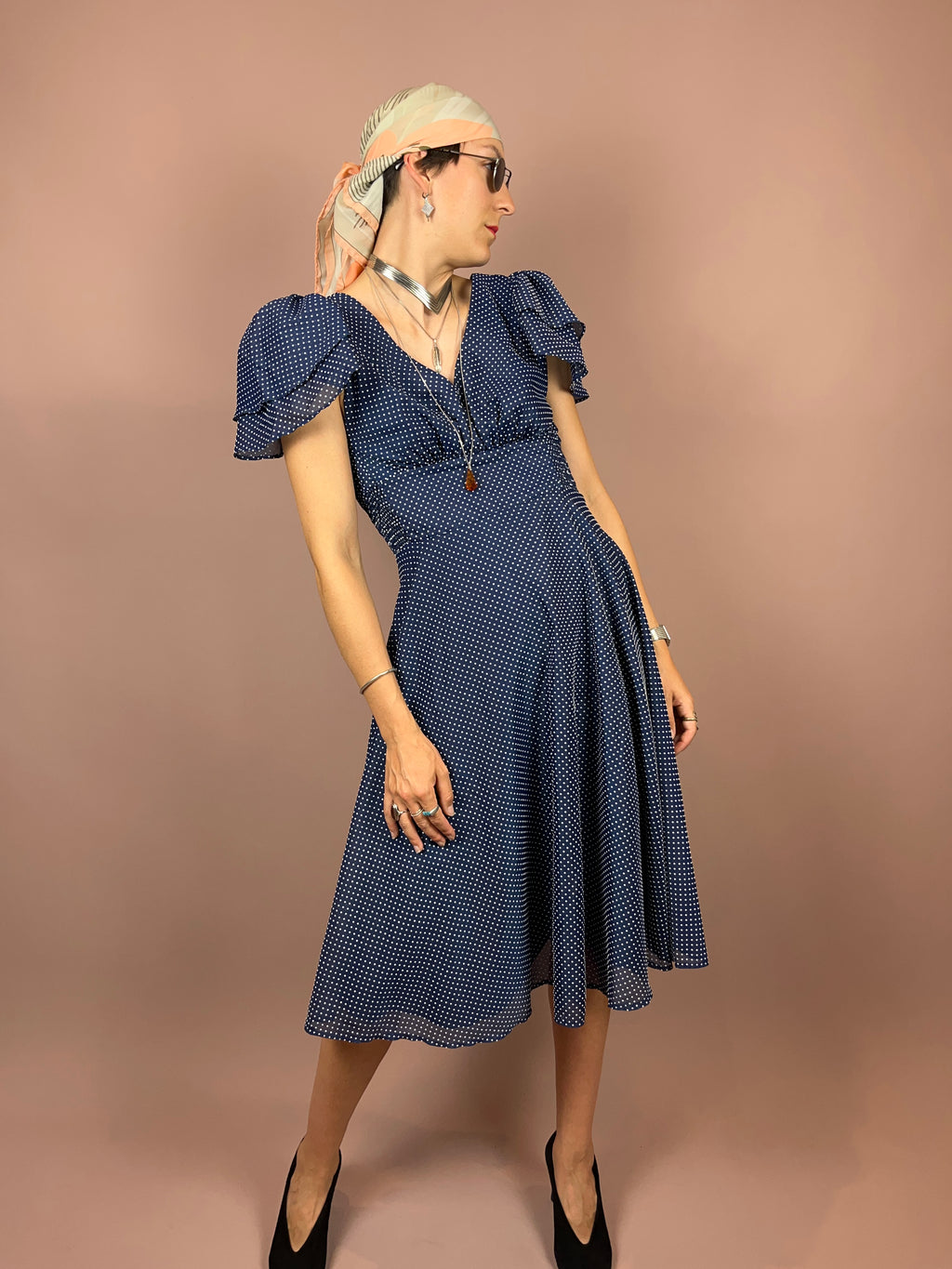 Dress Blue Dots Gr. 38/40