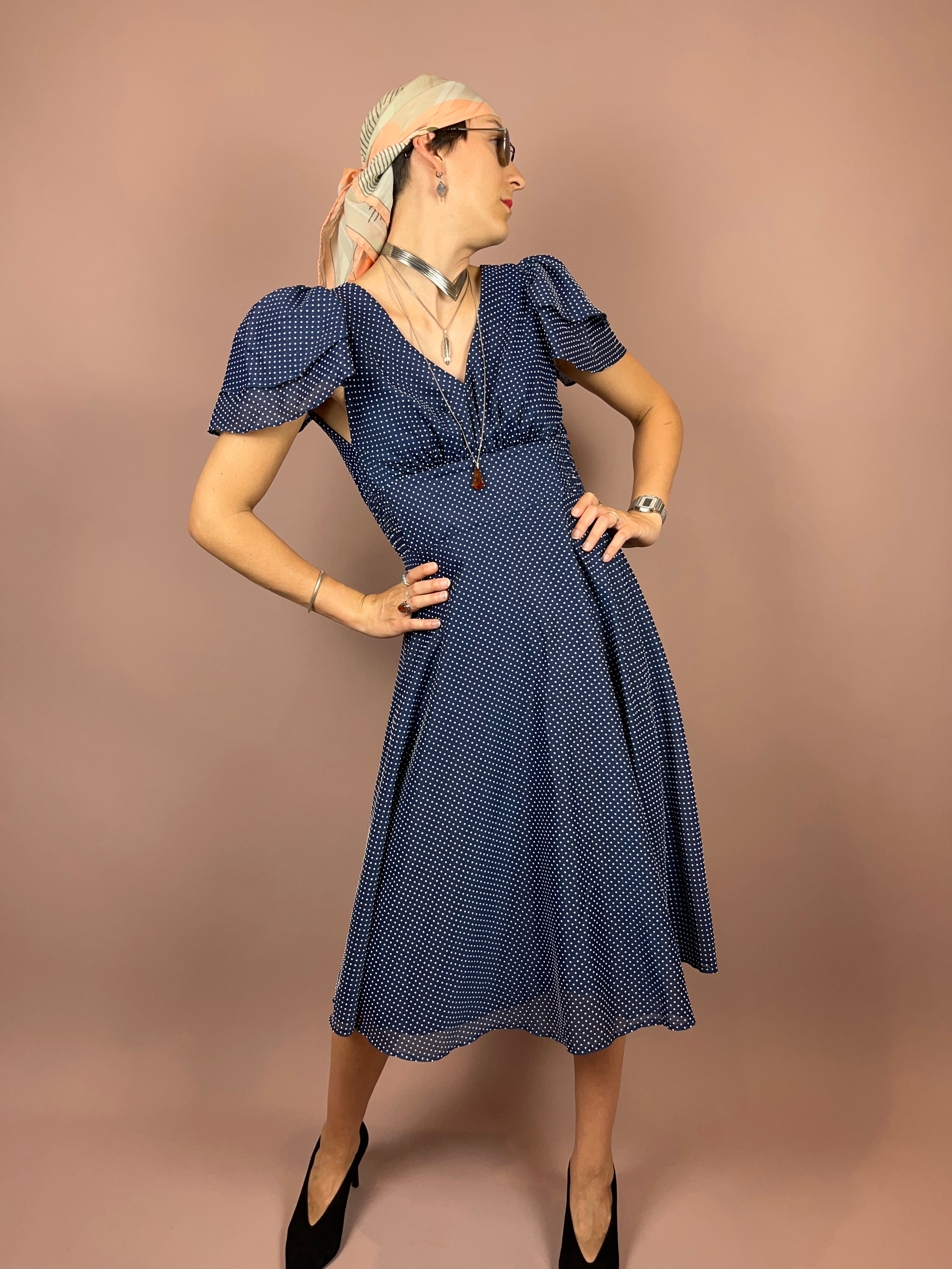 Dress Blue Dots Gr. 38/40