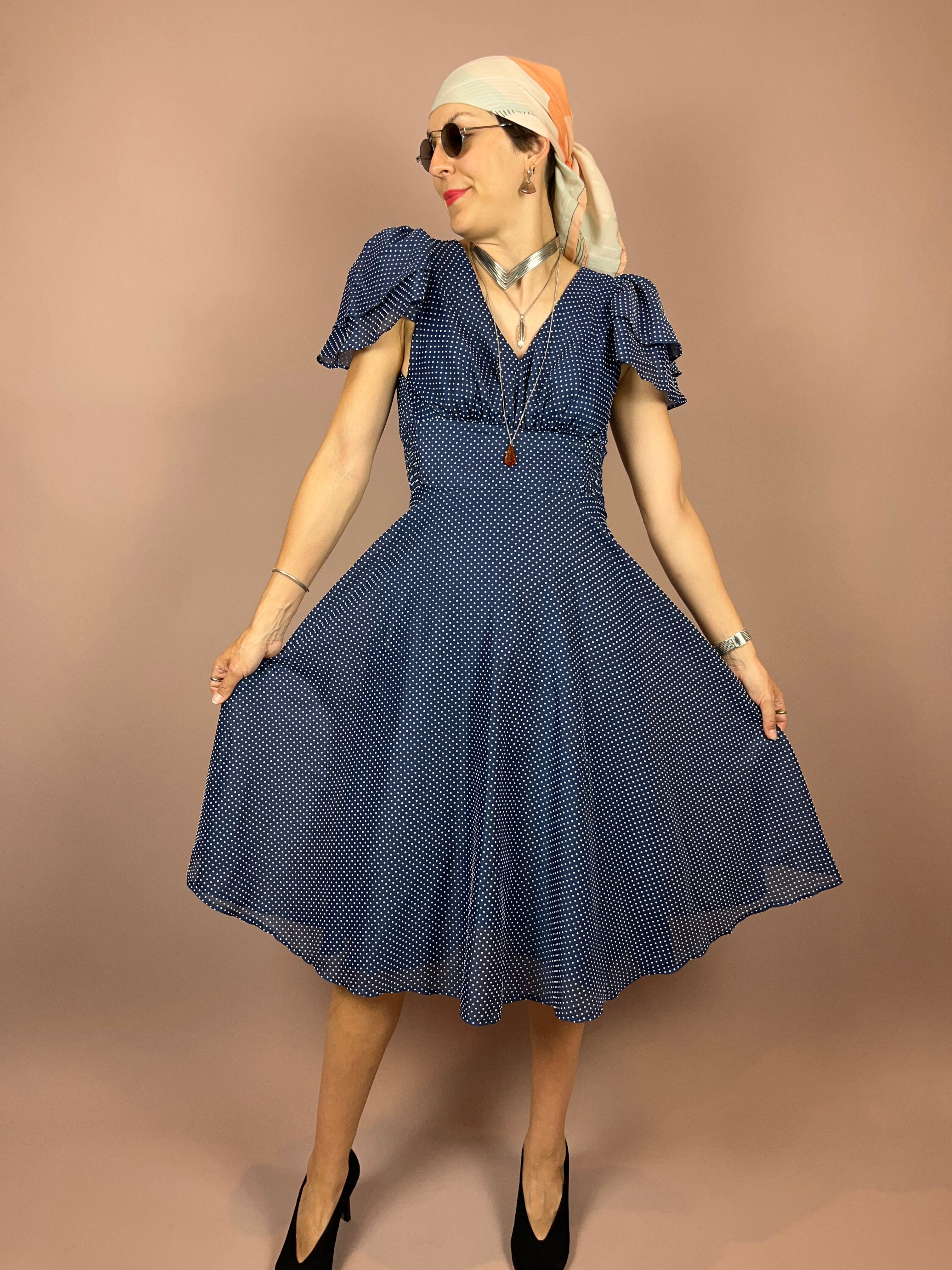 Dress Blue Dots Gr. 38/40
