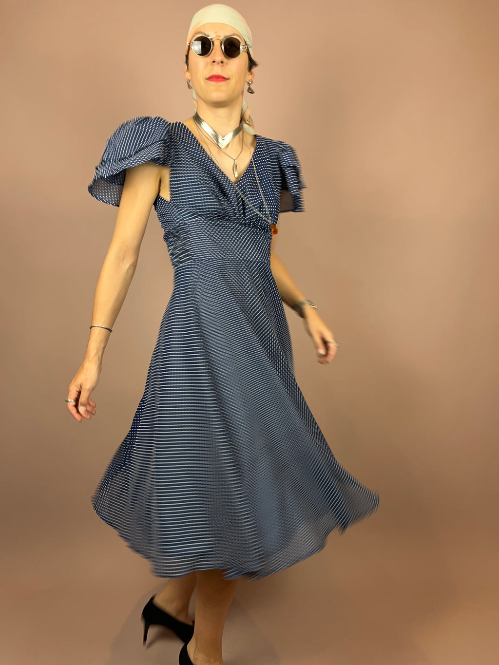 Dress Blue Dots Gr. 38/40