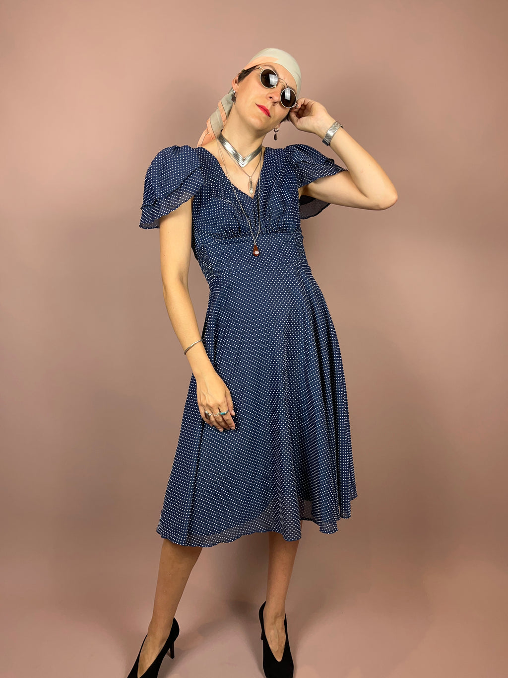 Dress Blue Dots Gr. 38/40