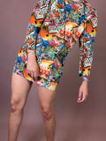 Kurzes Kleid mit Taschen Gr. 36