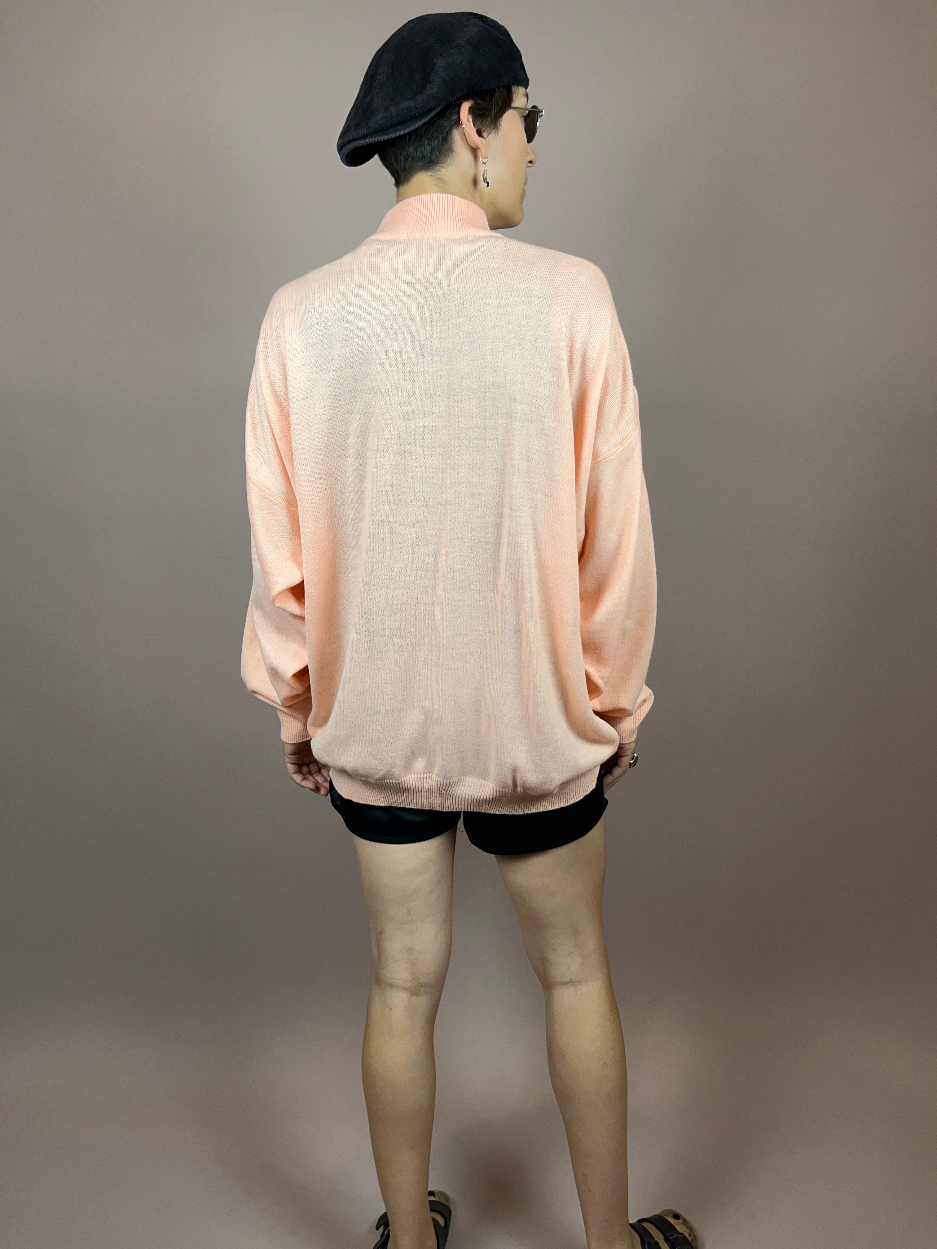 Pullover High Neck Salmon Gr. XL