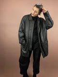 Leatherjacket Black Wide Fit Gr. XL