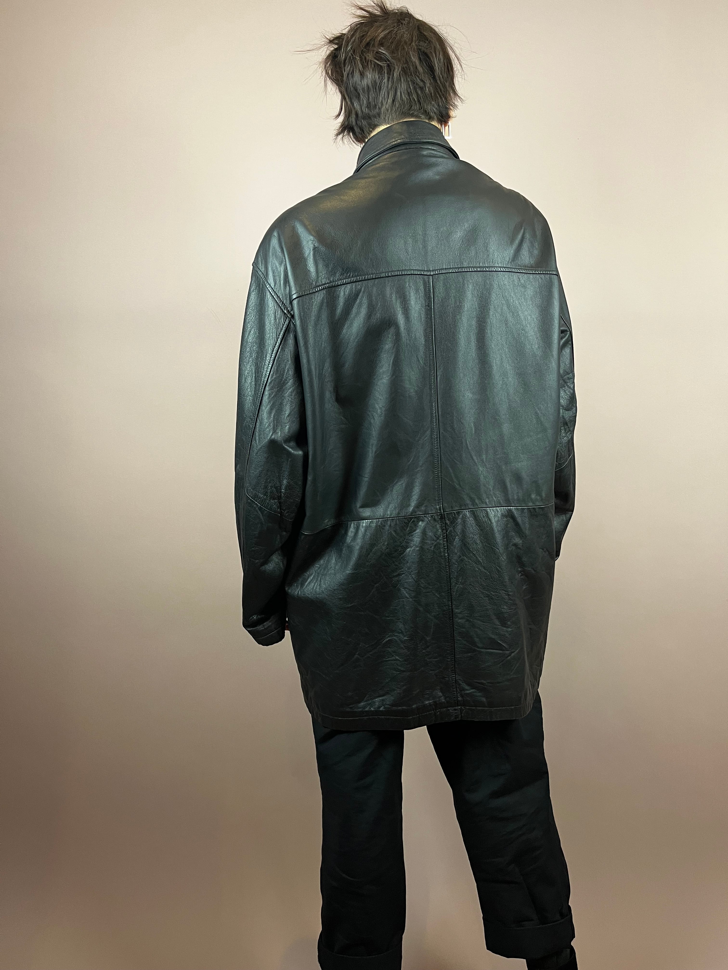 Leatherjacket Black Wide Fit Gr. XL