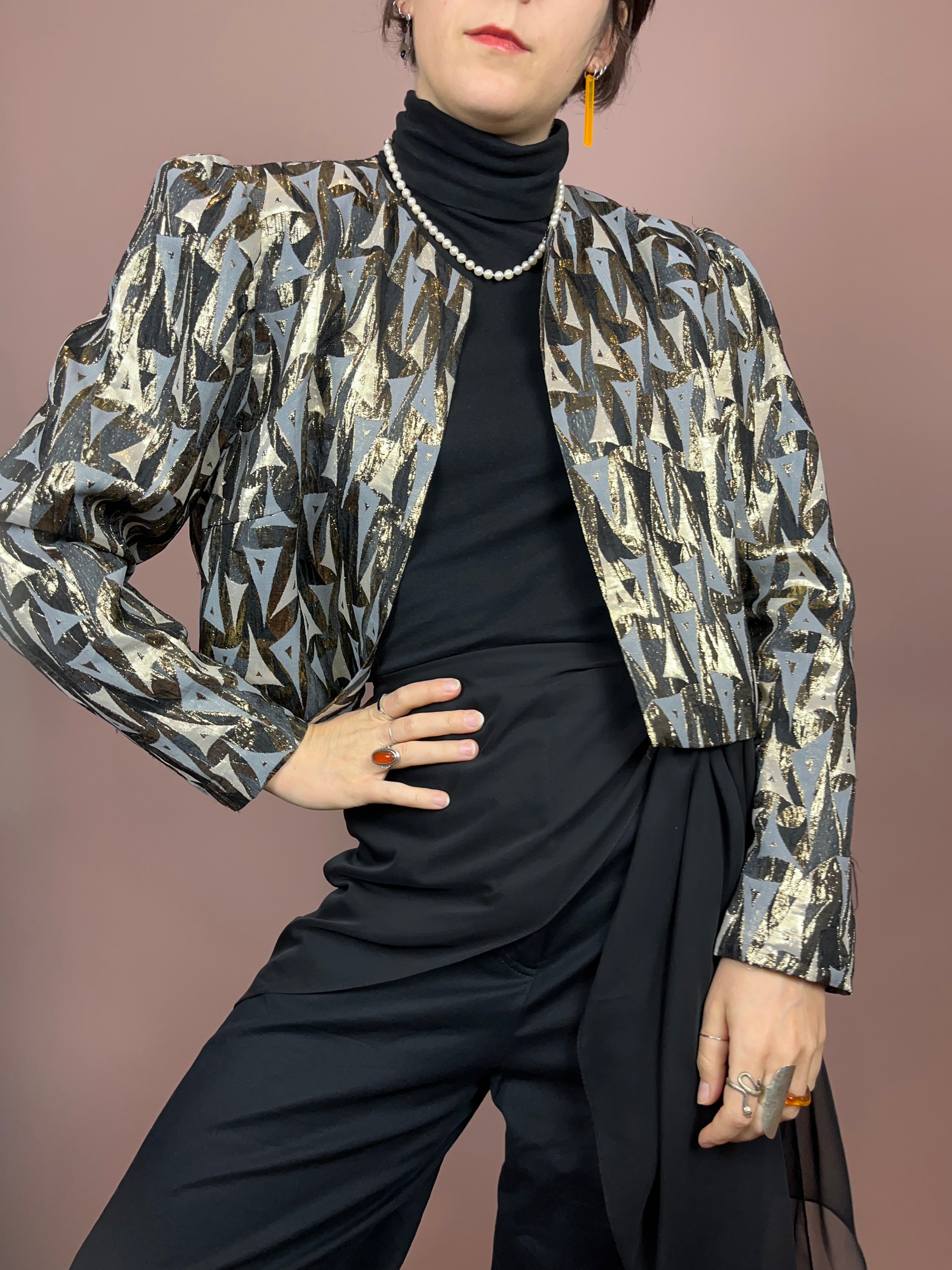 Blazer Glitzer Gold Vera Mont Gr. 40/42