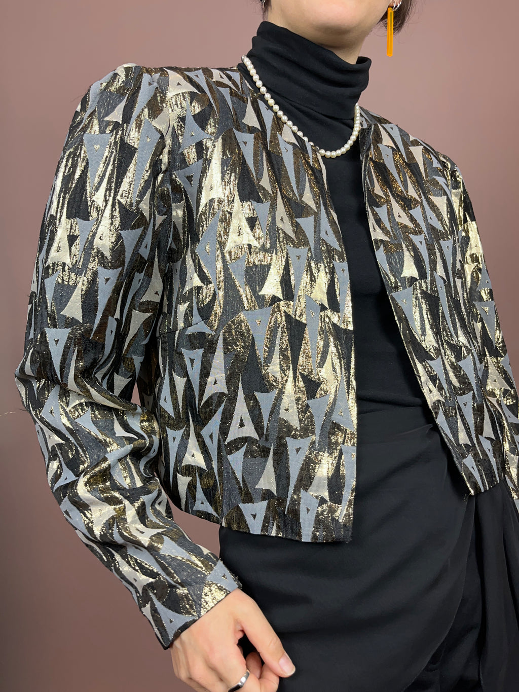 Blazer Glitzer Gold Vera Mont Gr. 40/42