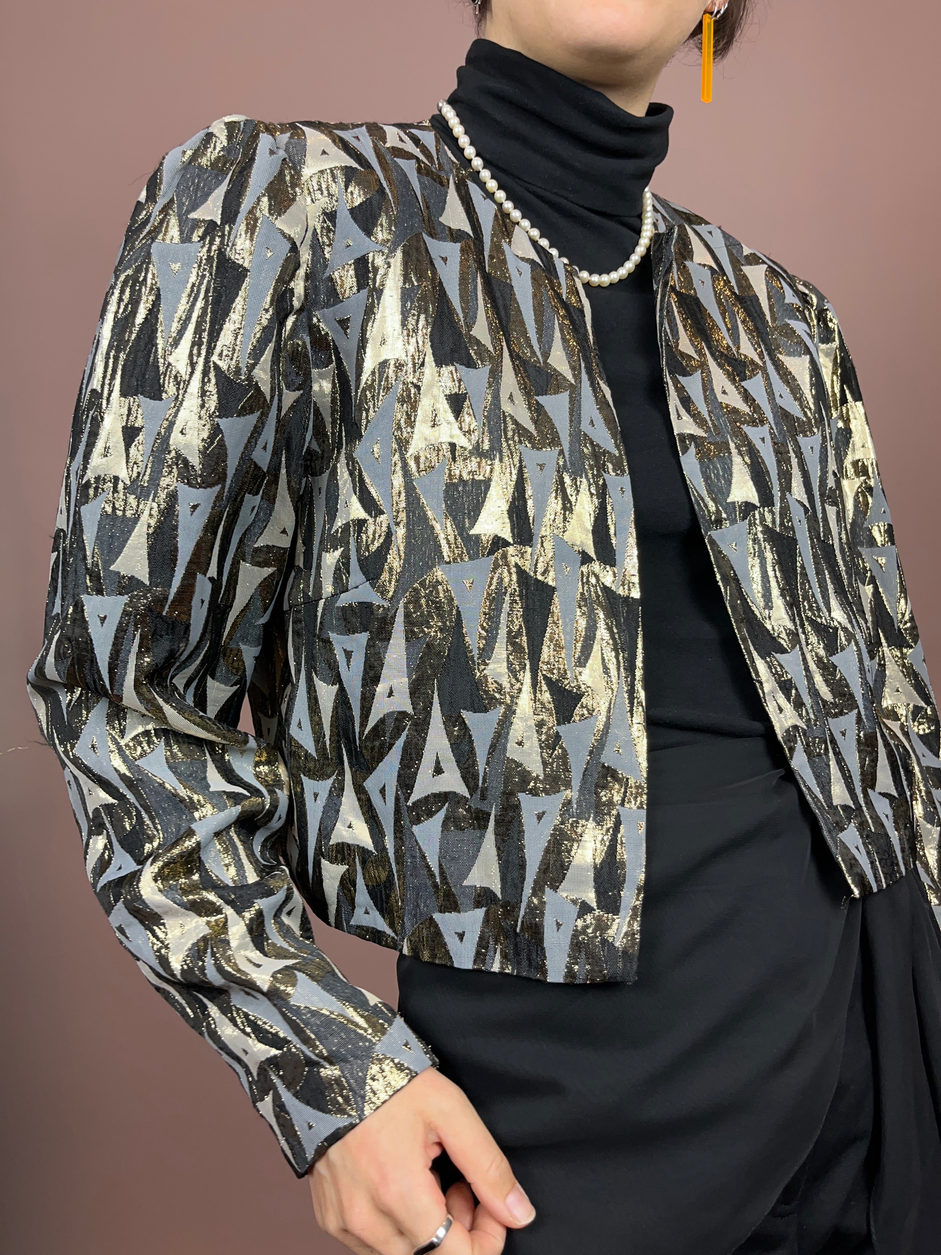 Blazer Glitzer Gold Vera Mont Gr. 40/42
