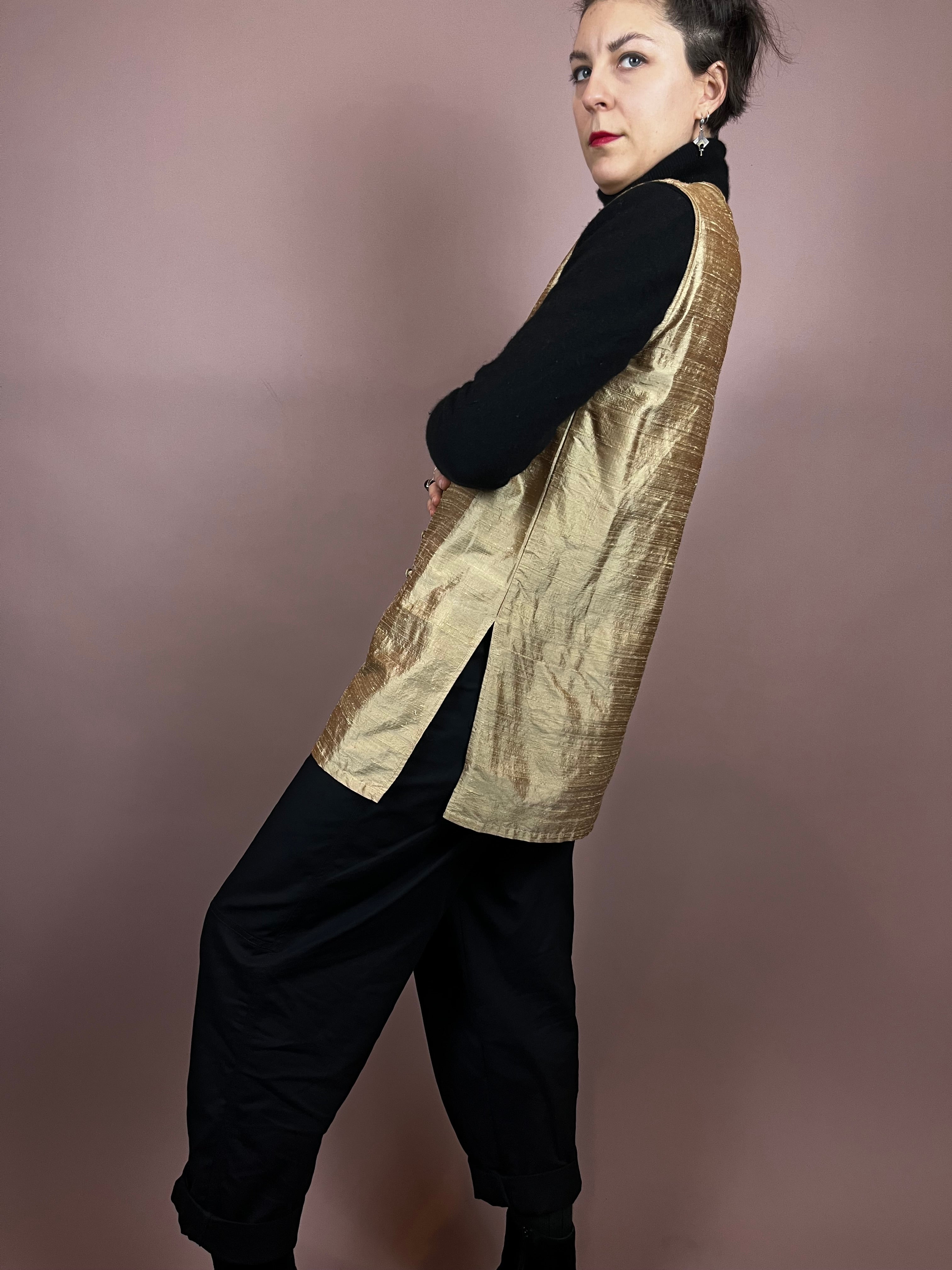 Vest Silk Gold Gr. 36
