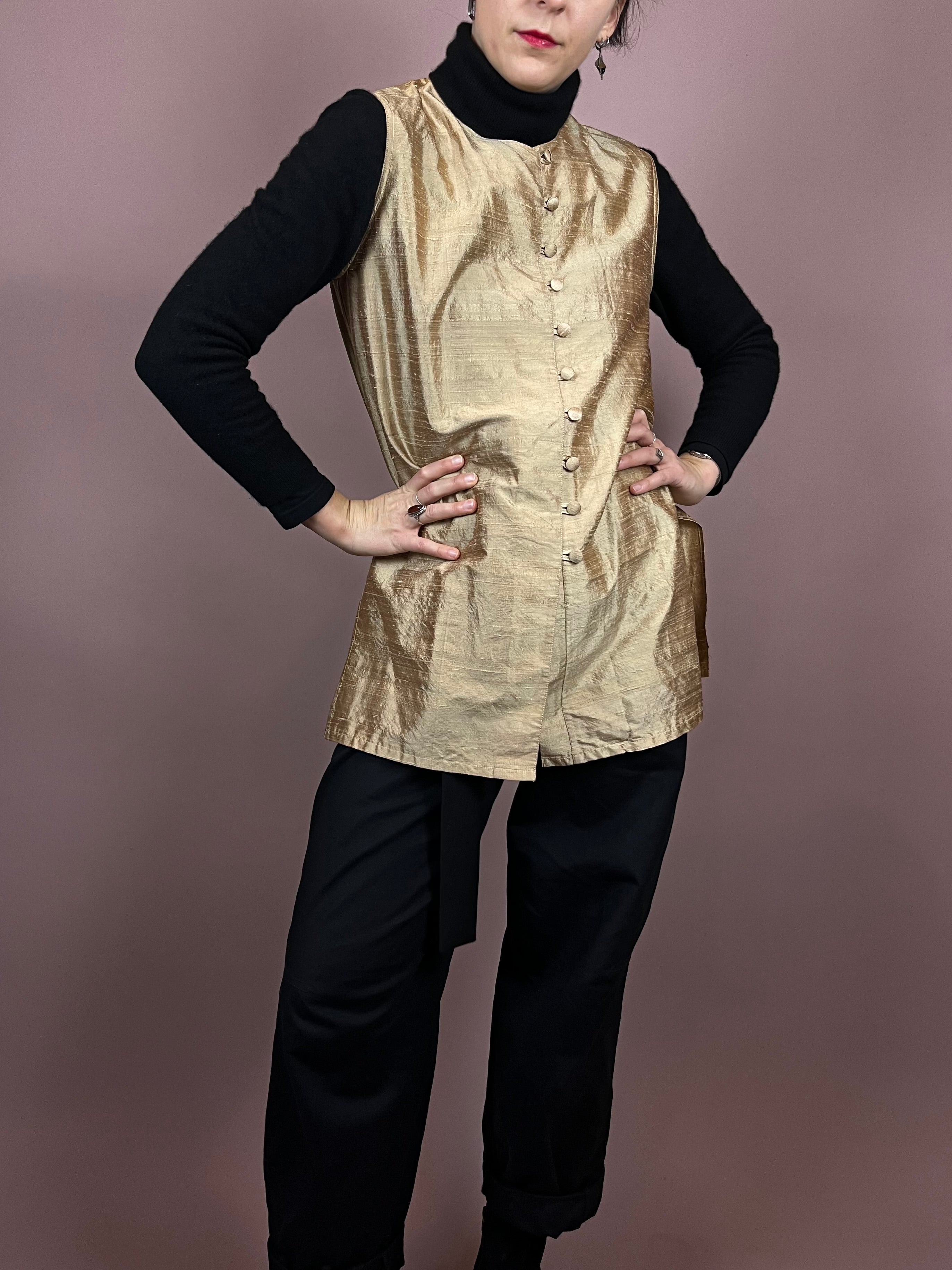 Vest Silk Gold Gr. 36