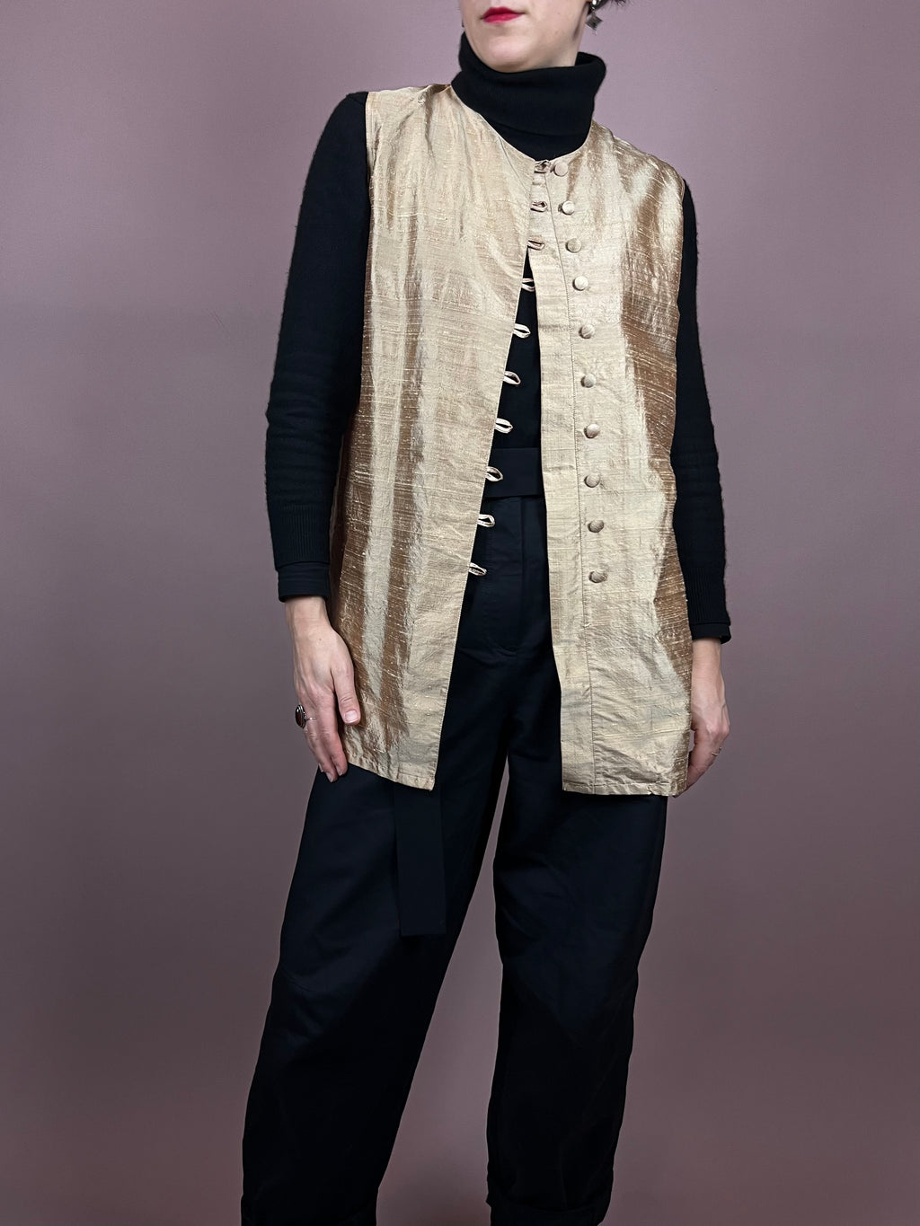 Vest Silk Gold Gr. 36