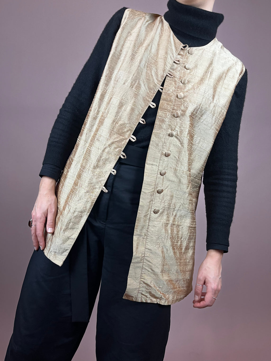 Vest Silk Gold Gr. 36