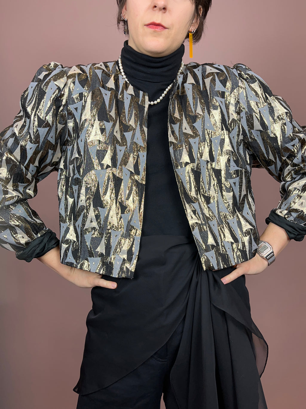 Blazer Glitzer Gold Vera Mont Gr. 40/42