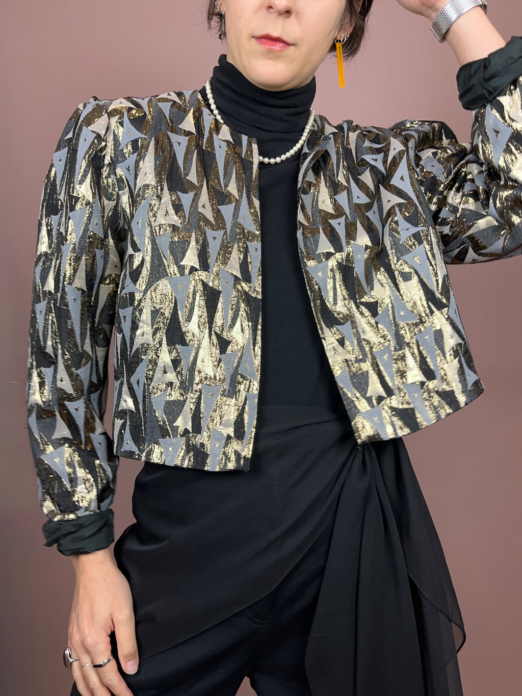 Blazer Glitzer Gold Vera Mont Gr. 40/42
