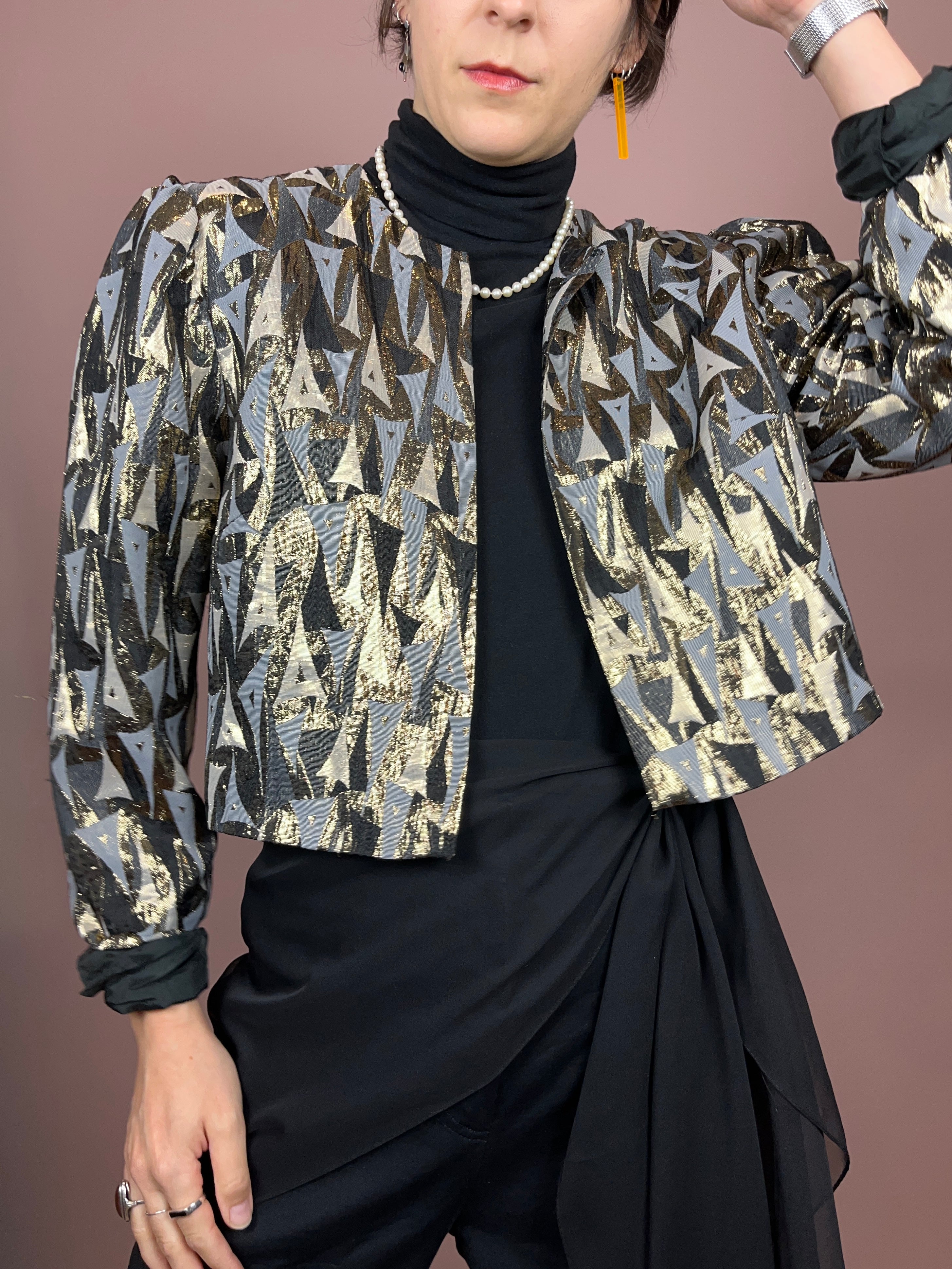 Blazer Glitzer Gold Vera Mont Gr. 40/42