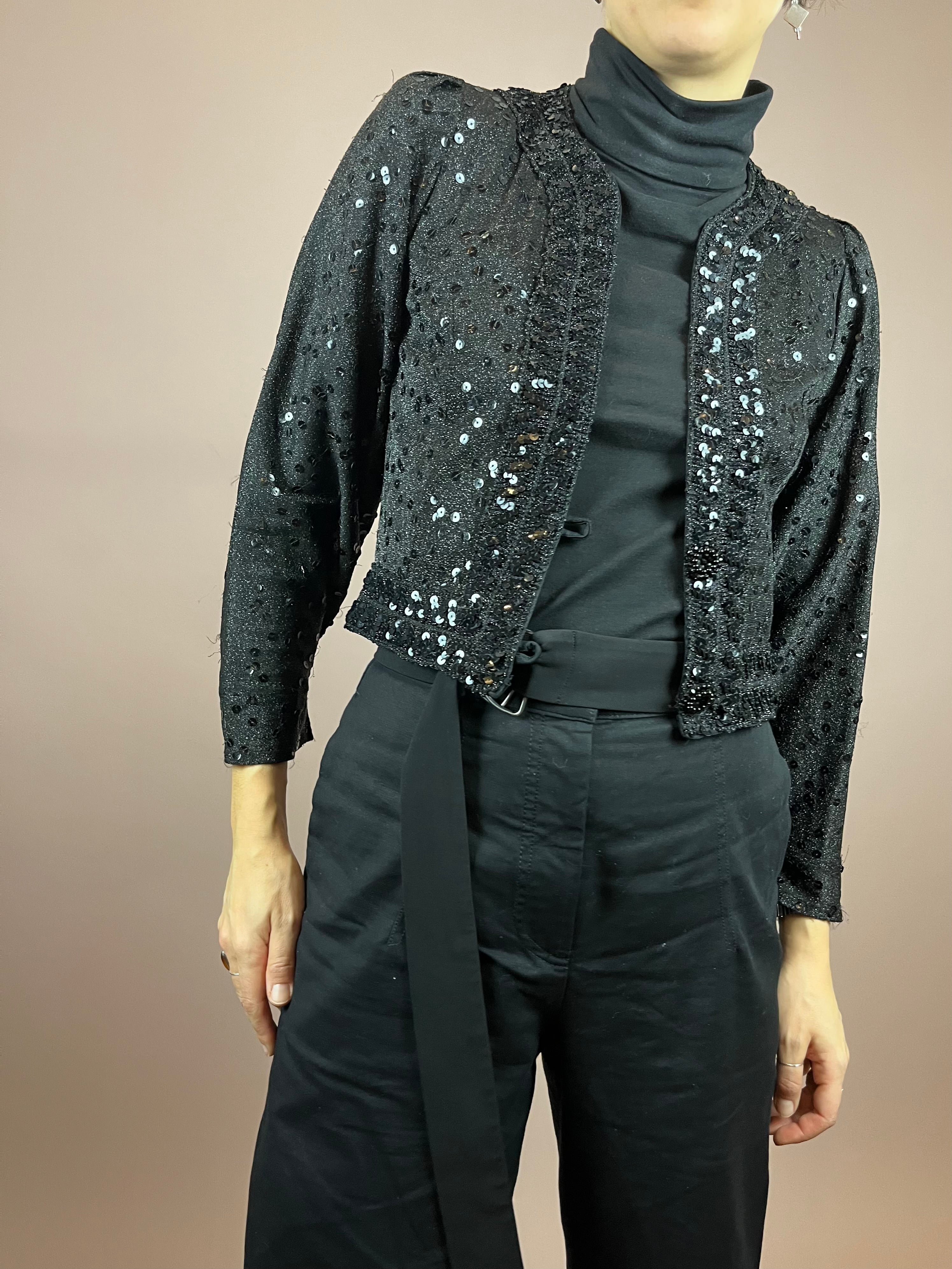 Blazer Jacket Glitter Black Gr. 38