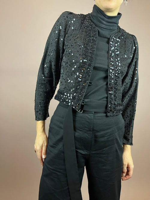 Blazer Jacket Glitter Black Gr. 38