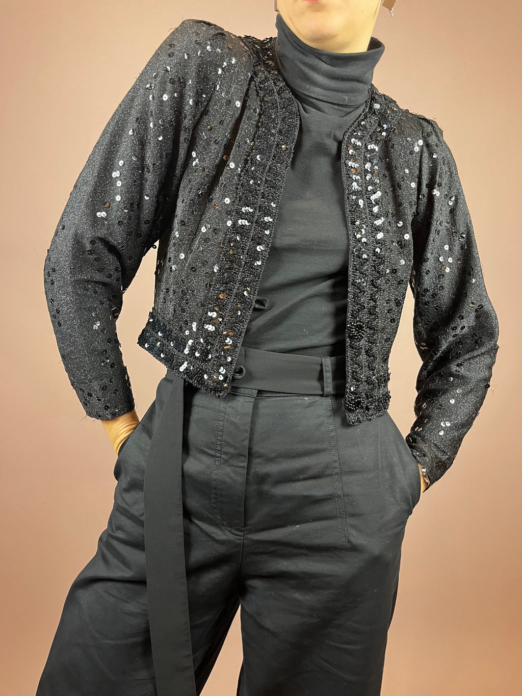 Blazer Jacket Glitter Black Gr. 38