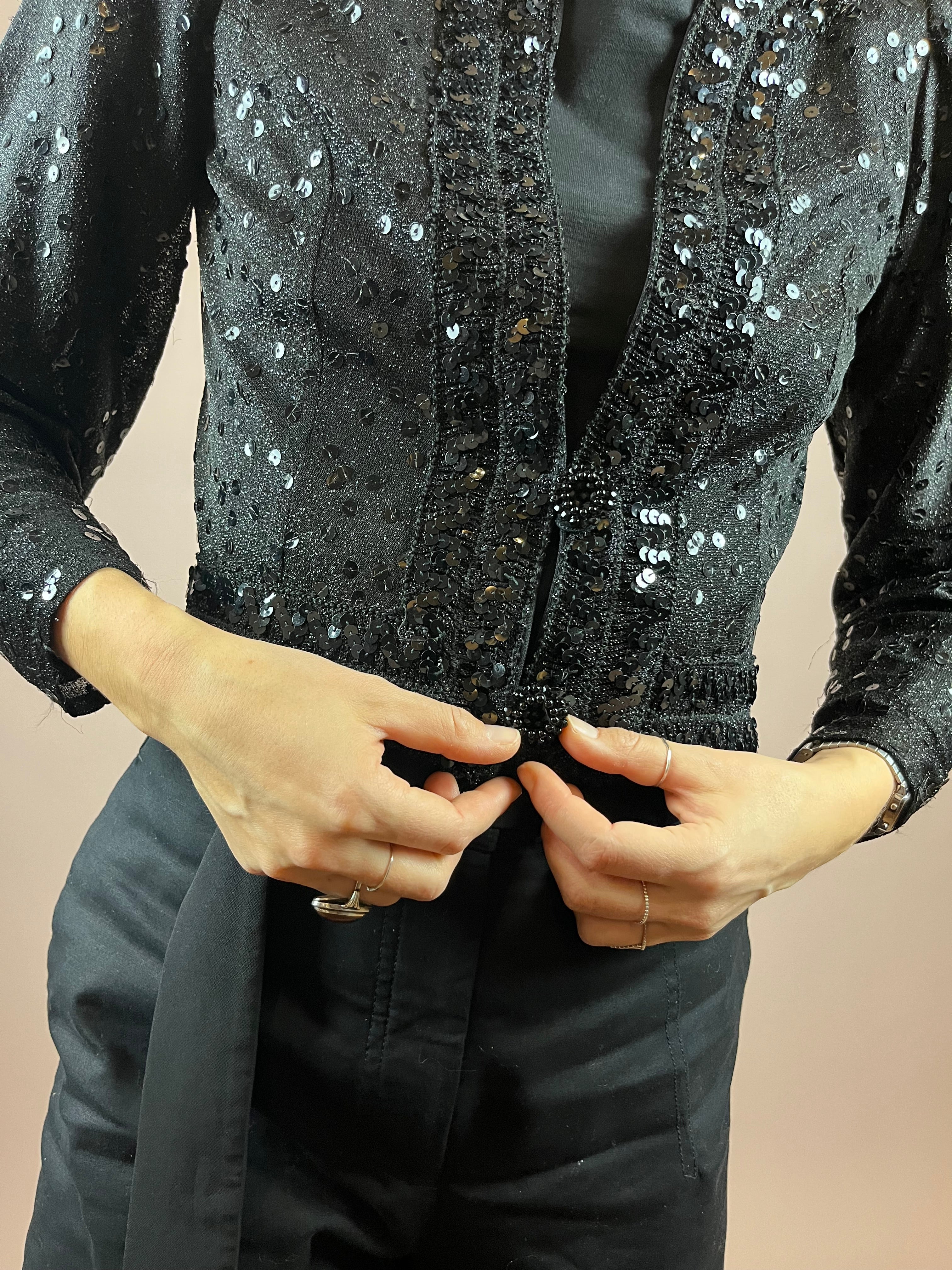 Blazer Jacket Glitter Black Gr. 38