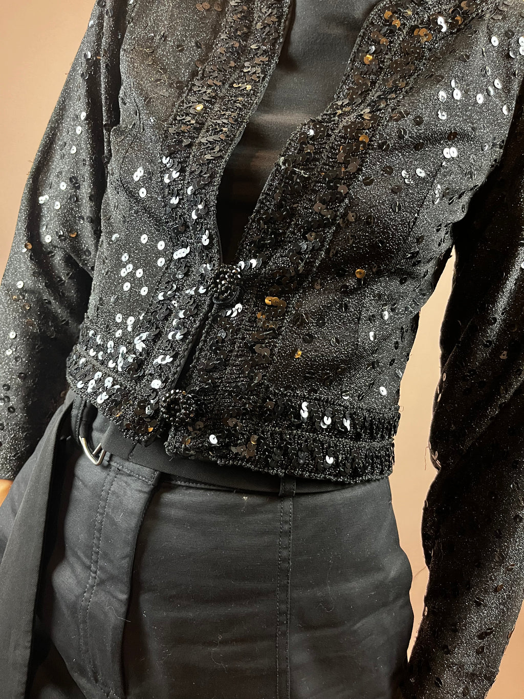 Blazer Jacket Glitter Black Gr. 38