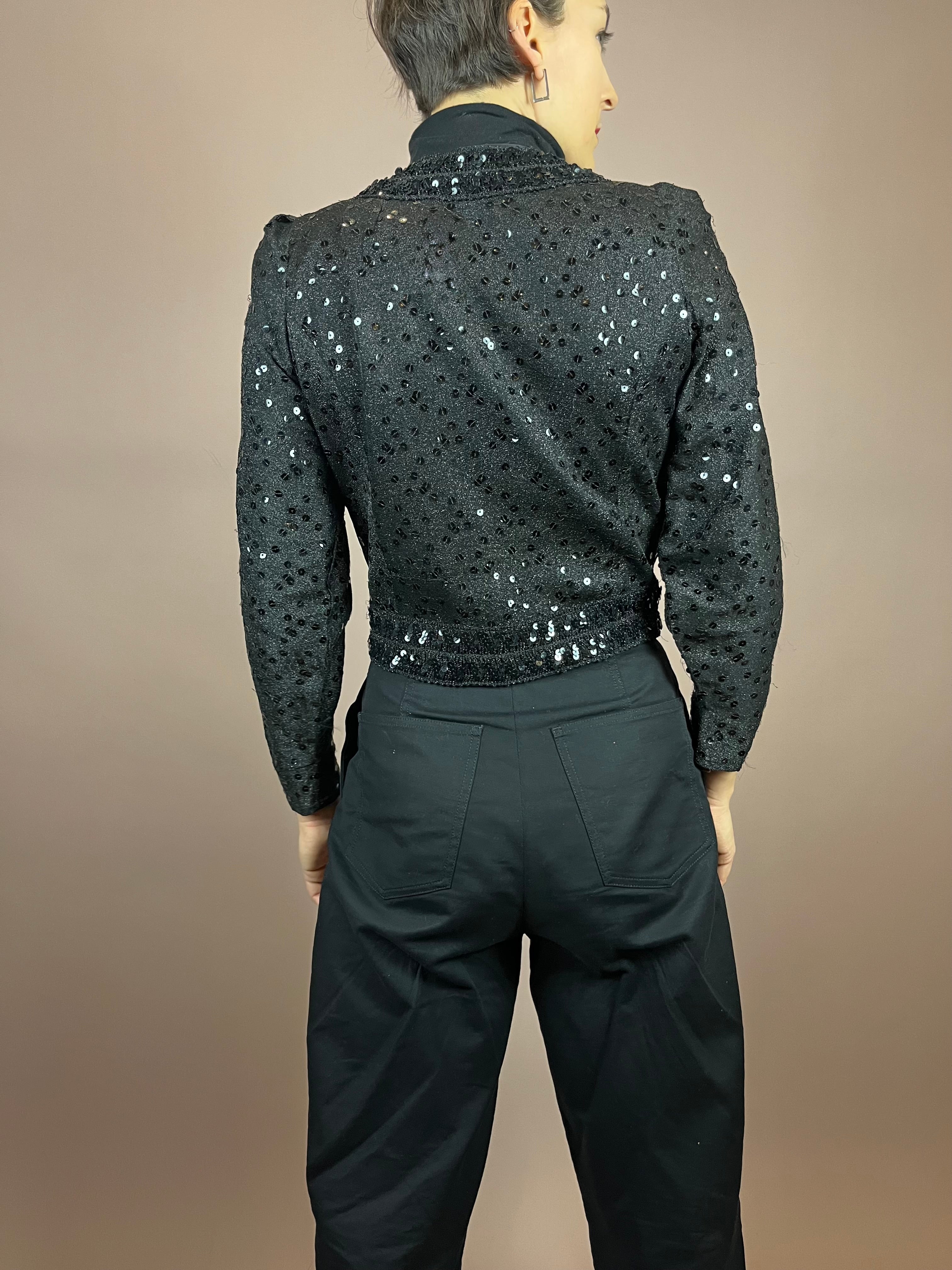 Blazer Jacket Glitter Black Gr. 38