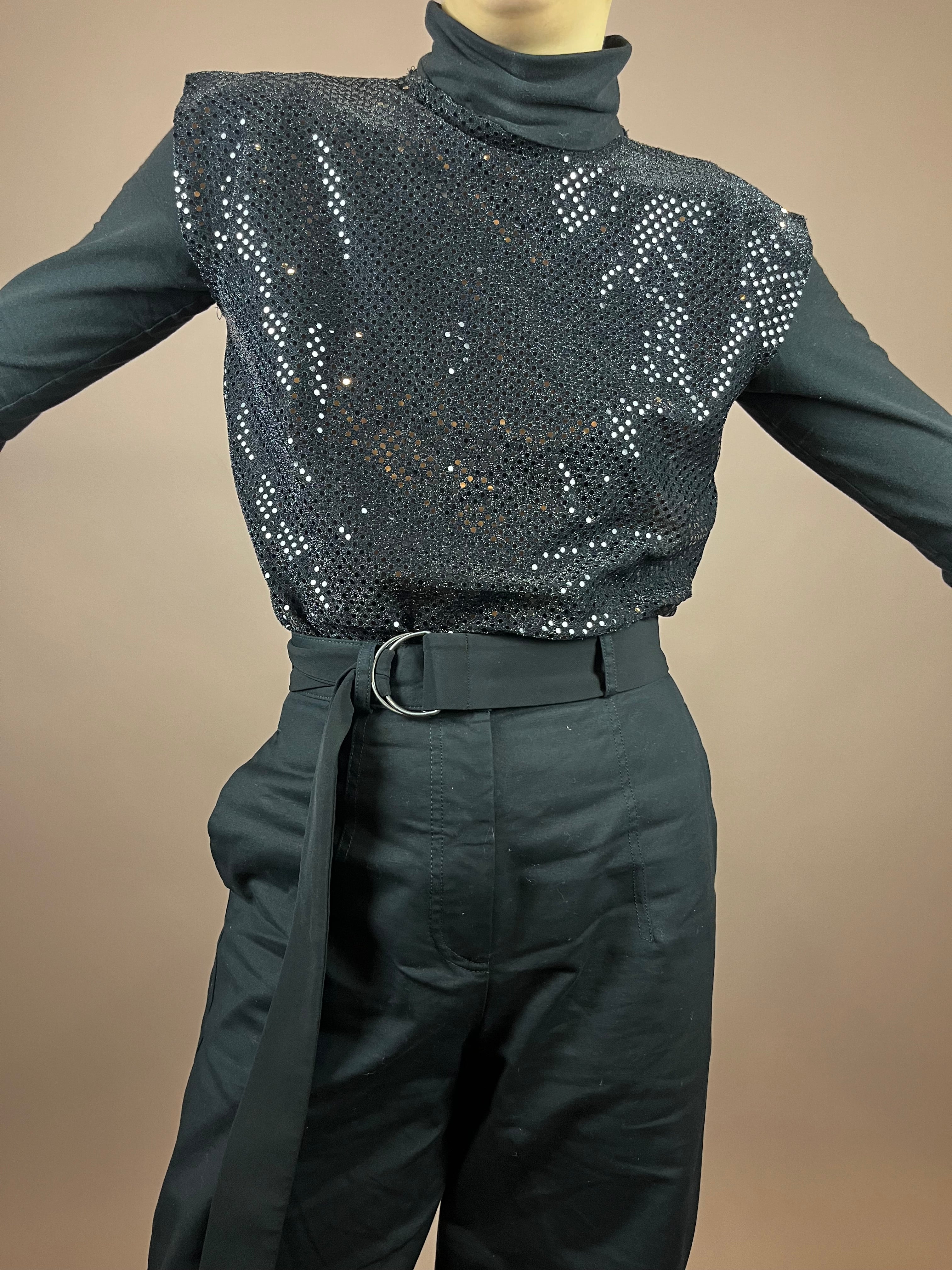 Top Black Glitter Gr 36/38