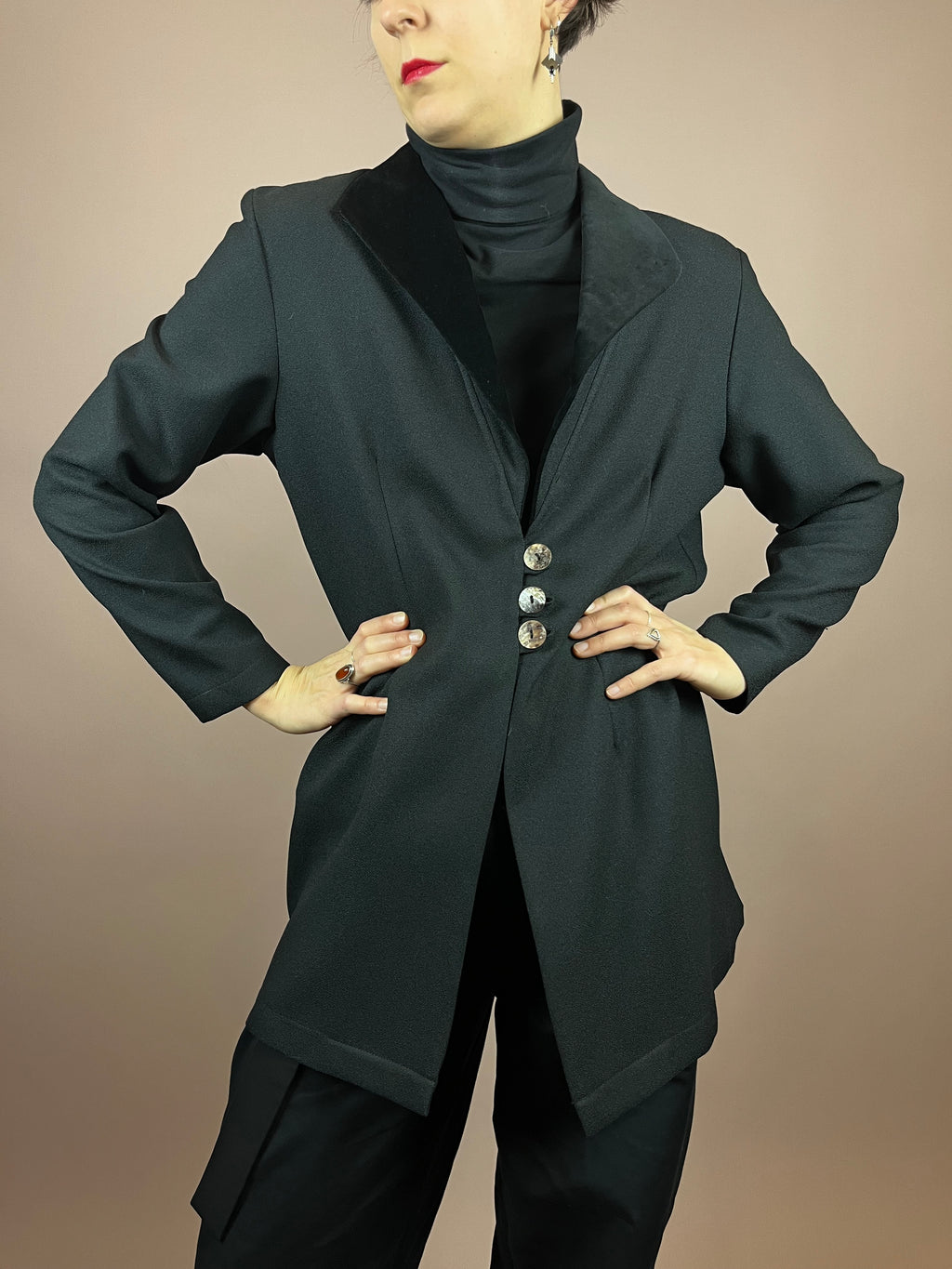 Blazer Black Velvet Gr. 38/40
