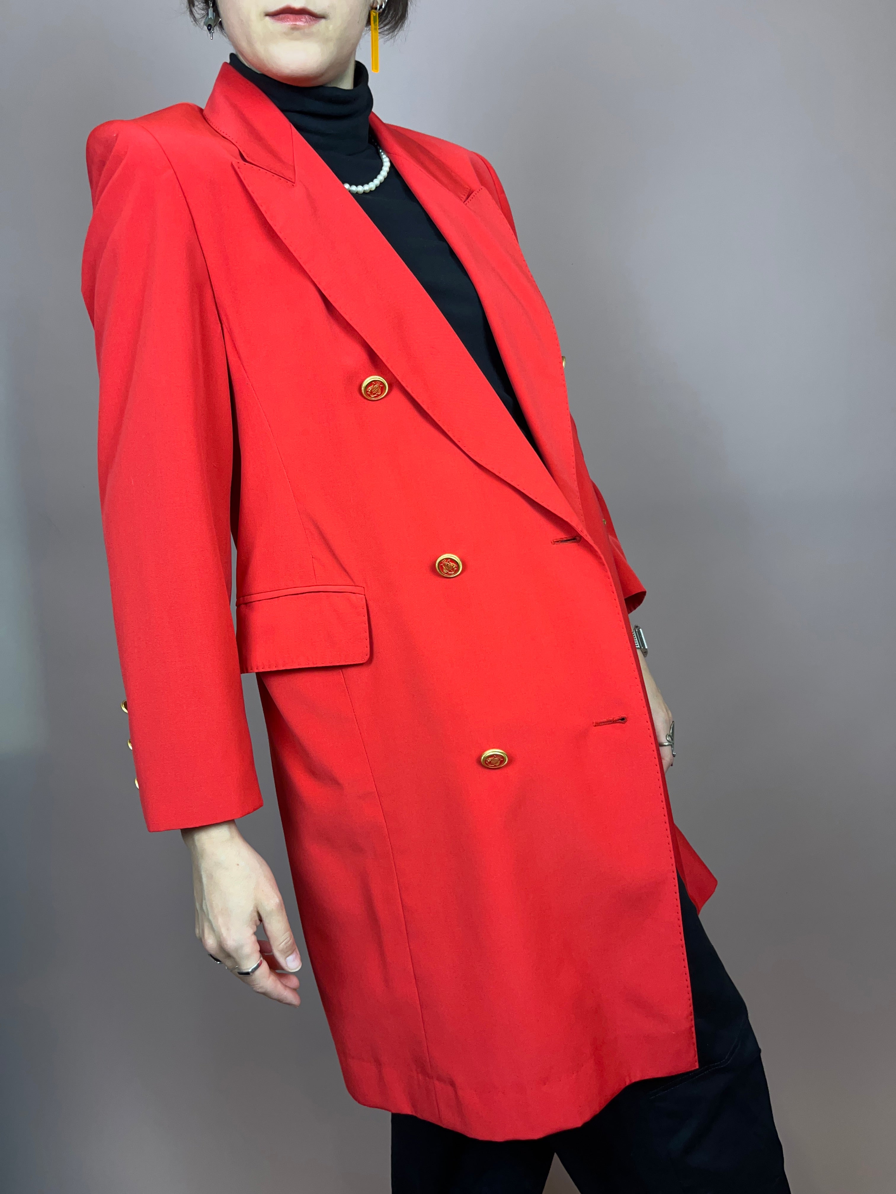 Blazer Gehrock Rot Gold Gr. 40