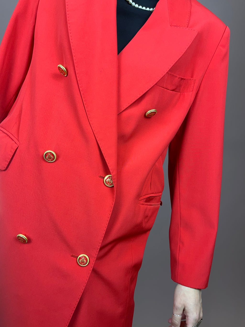 Blazer Gehrock Rot Gold Gr. 40