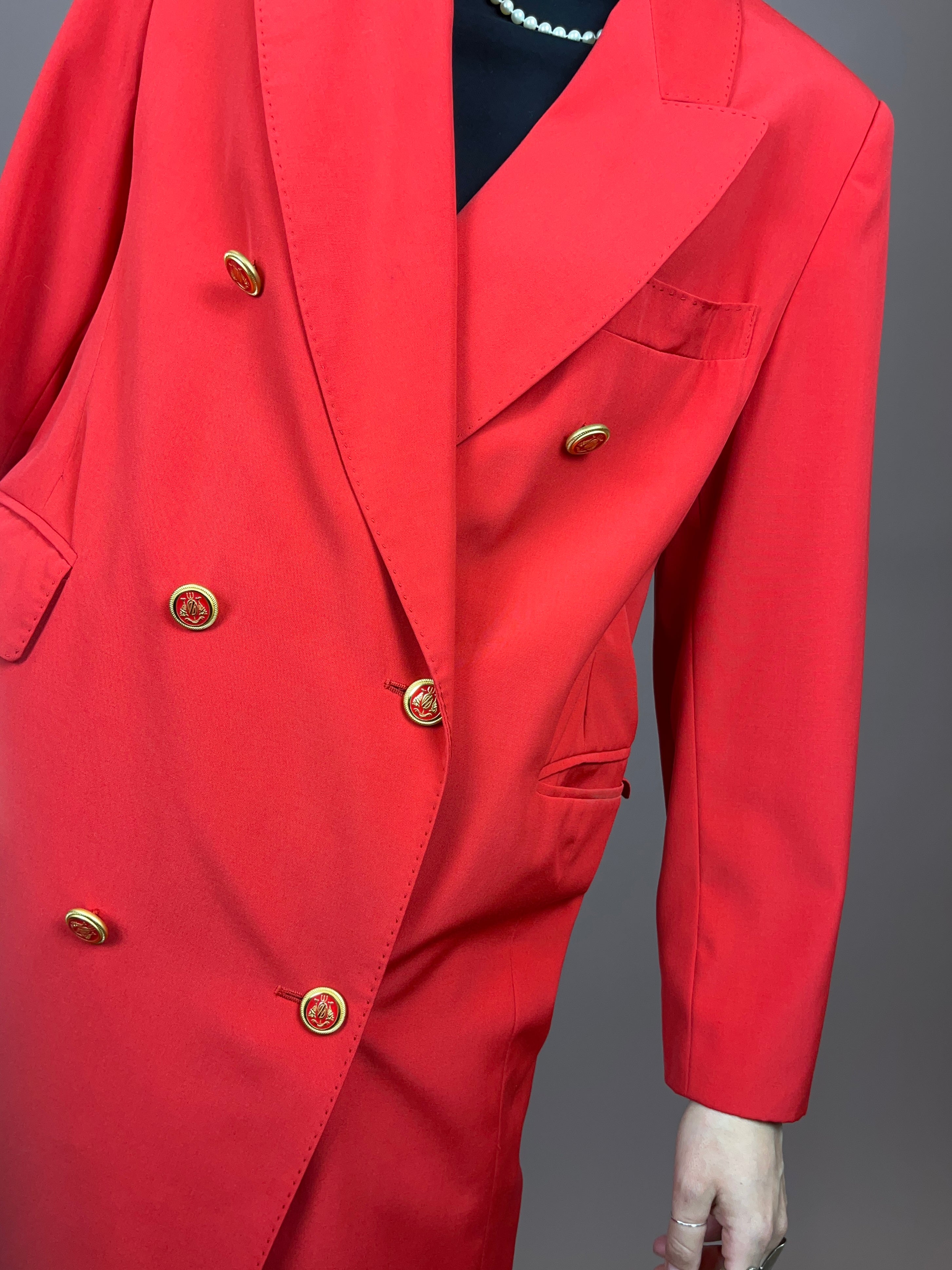 Blazer Gehrock Rot Gold Gr. 40