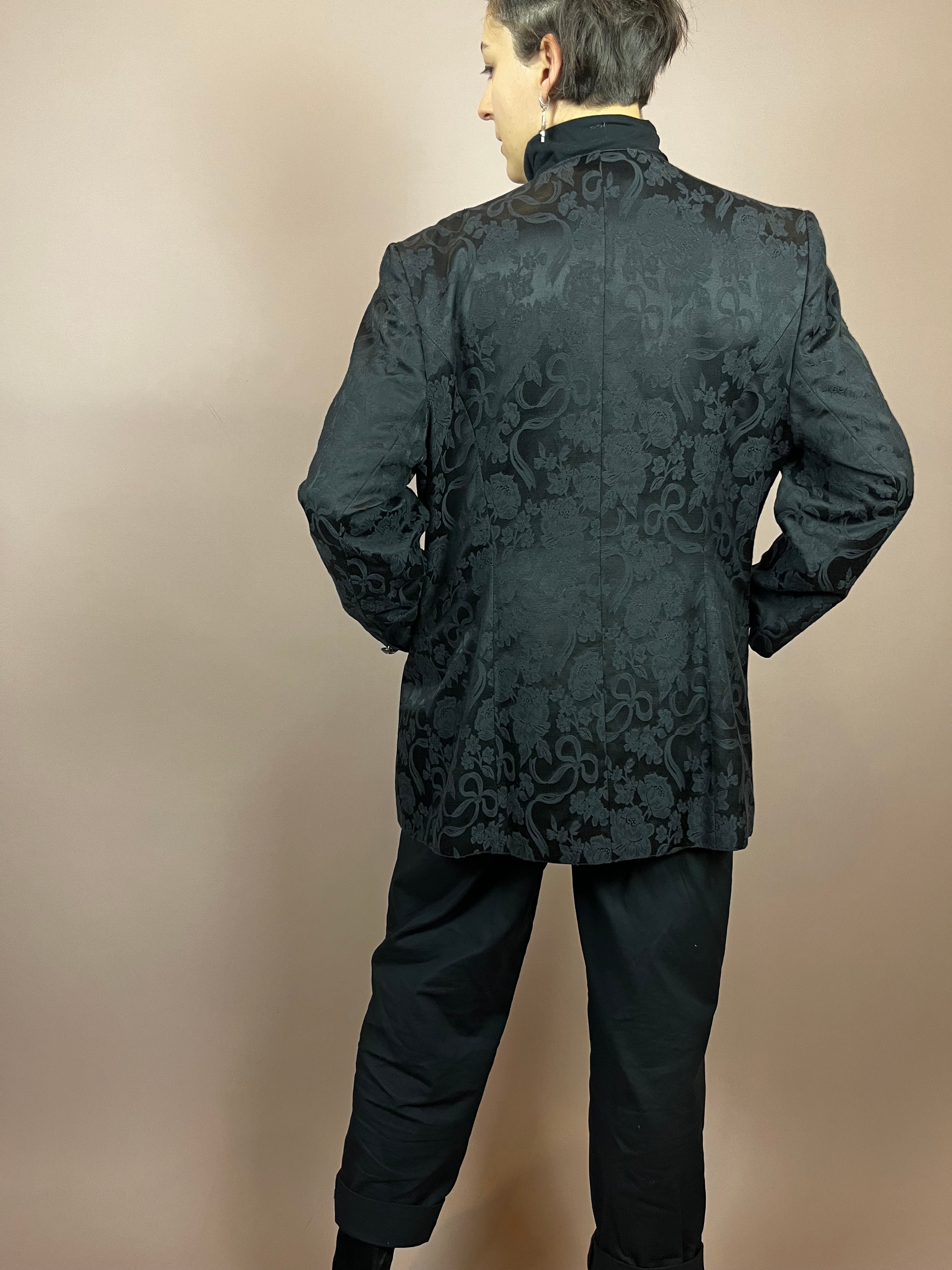 Blazer Black Flowers Bows Gr. 40