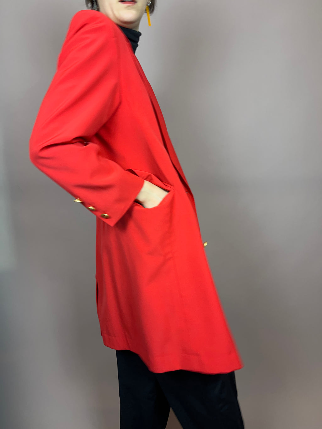Blazer Gehrock Rot Gold Gr. 40