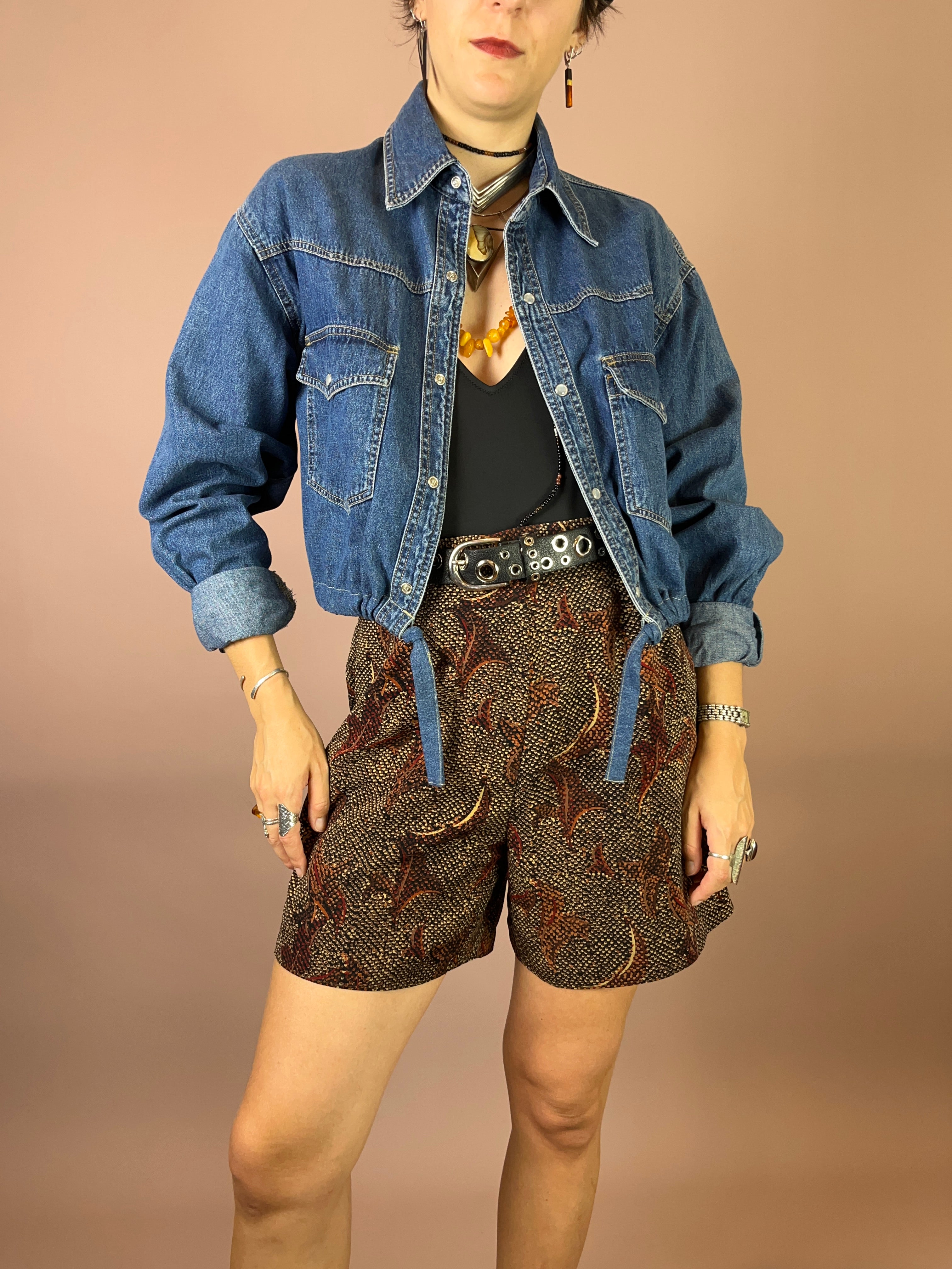 eansjacke Upcycling Mittelblau Oversized Gr. Uni