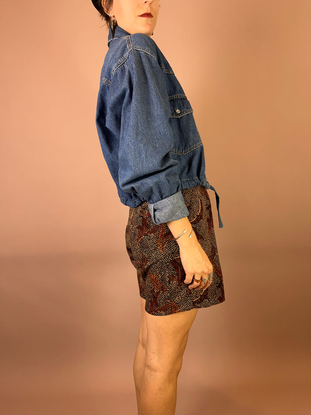 eansjacke Upcycling Mittelblau Oversized Gr. Uni