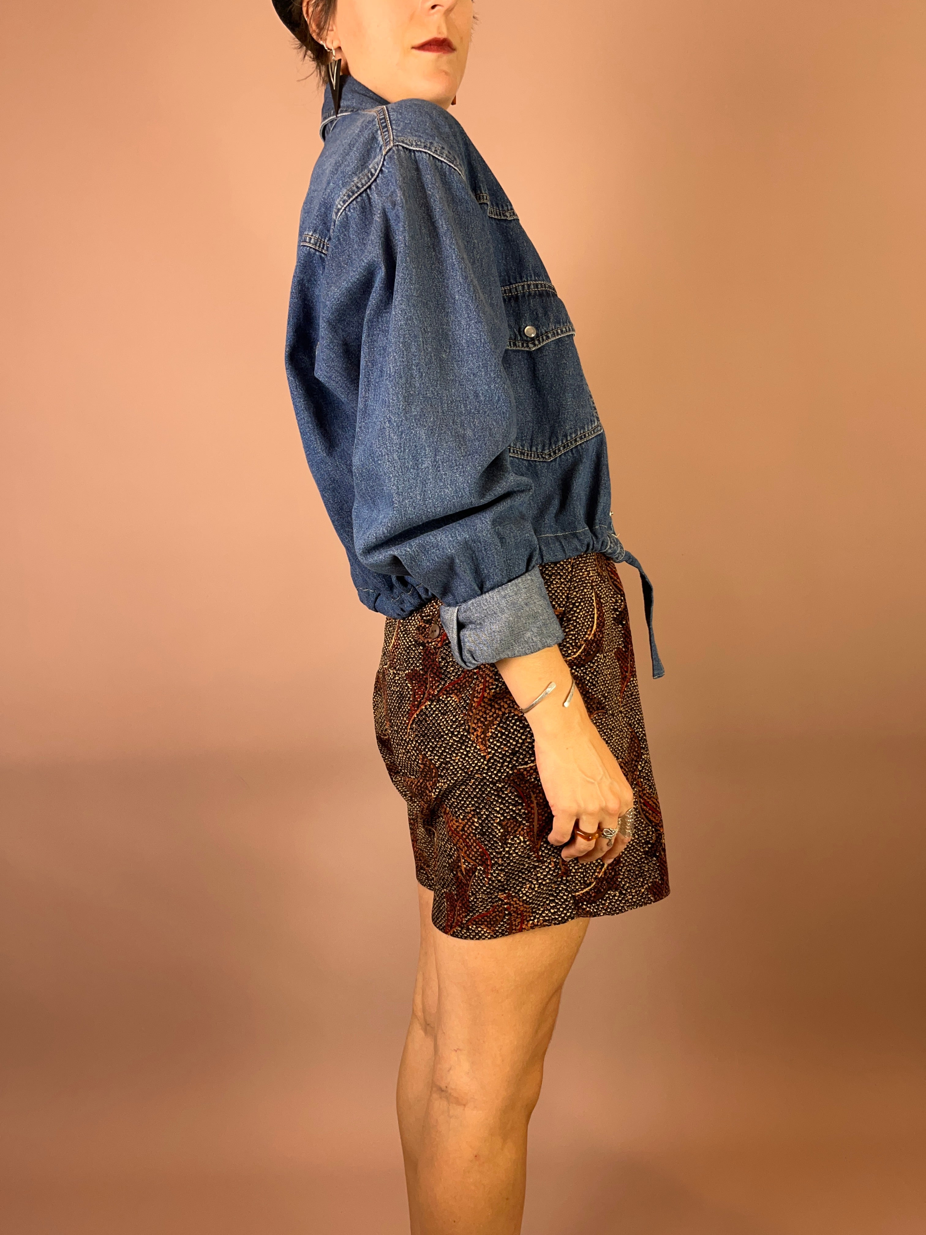 eansjacke Upcycling Mittelblau Oversized Gr. Uni