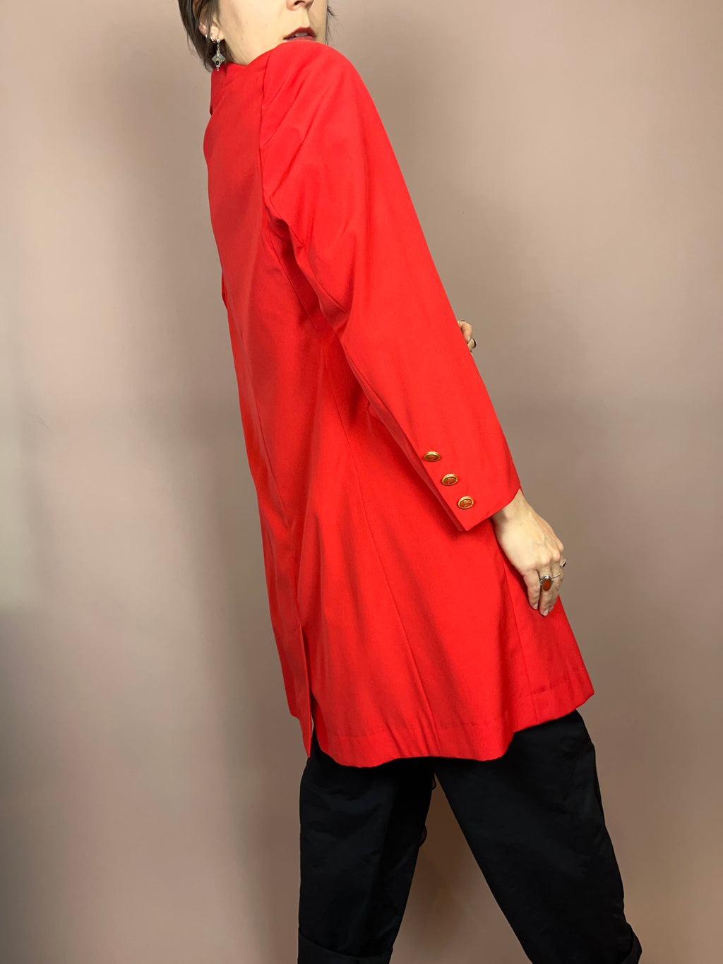 Blazer Gehrock Rot Gold Gr. 40