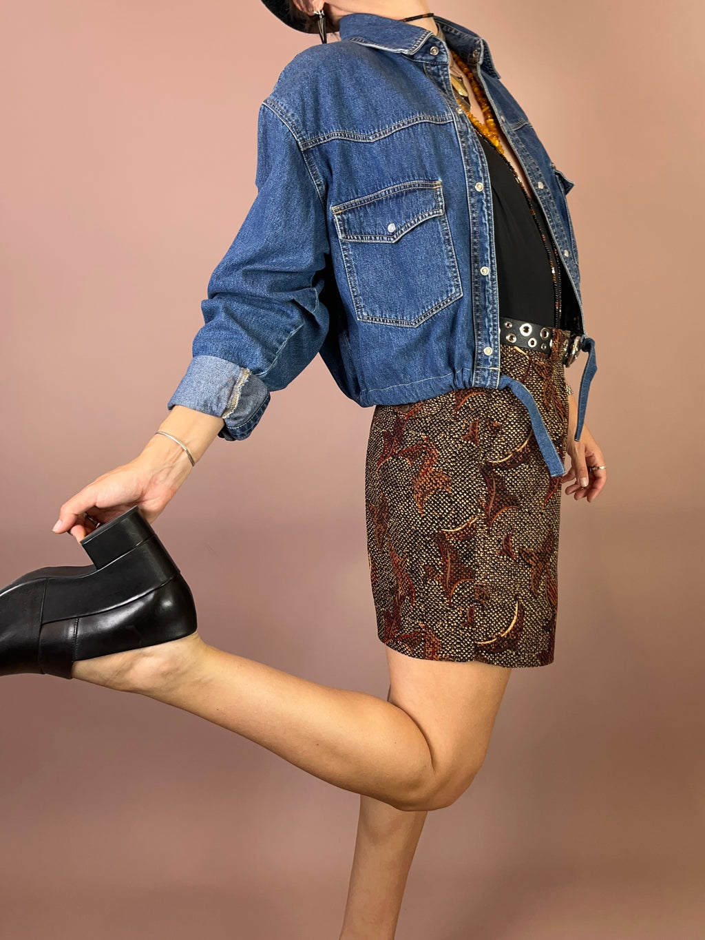 eansjacke Upcycling Mittelblau Oversized Gr. Uni