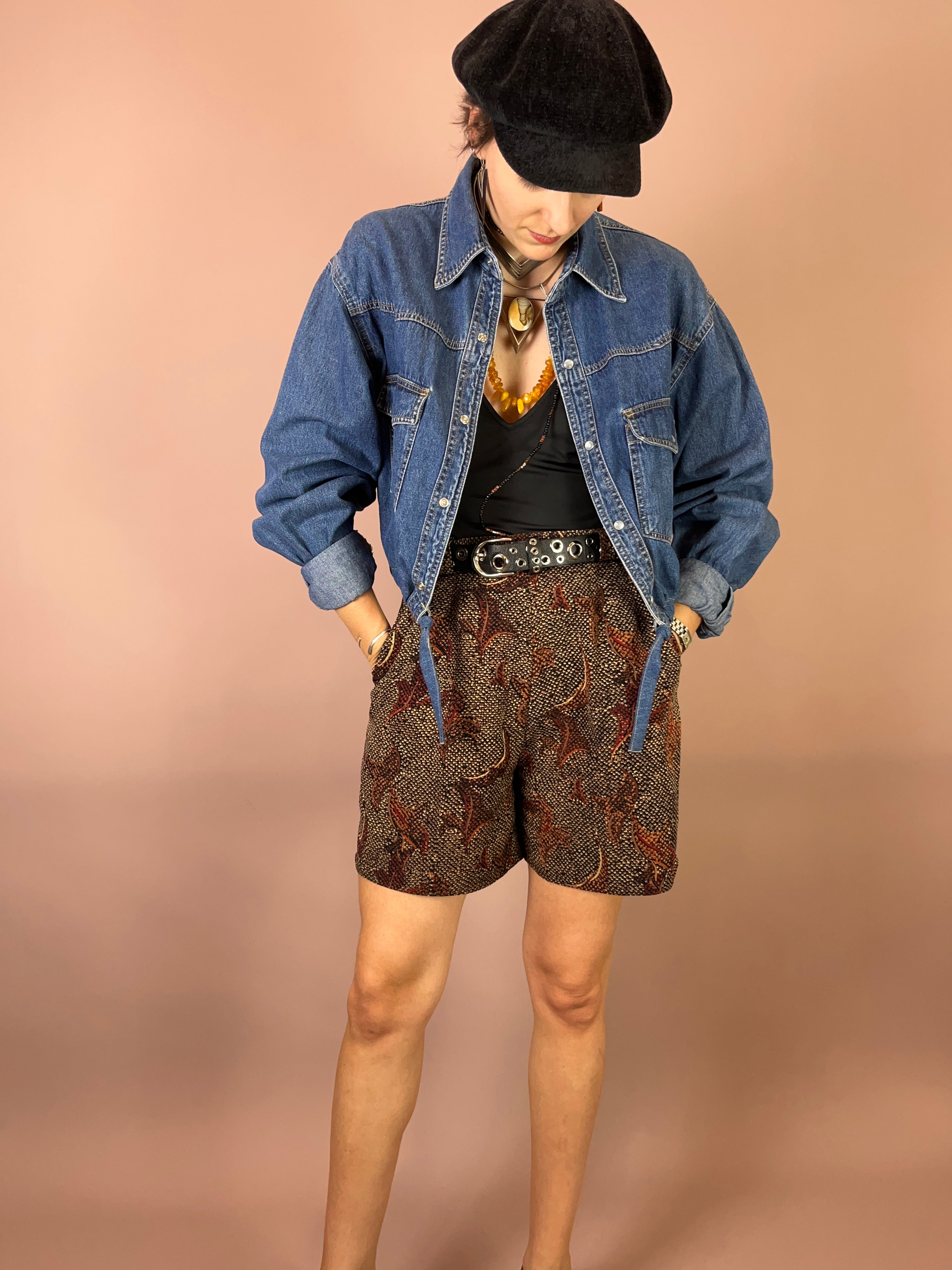 eansjacke Upcycling Mittelblau Oversized Gr. Uni
