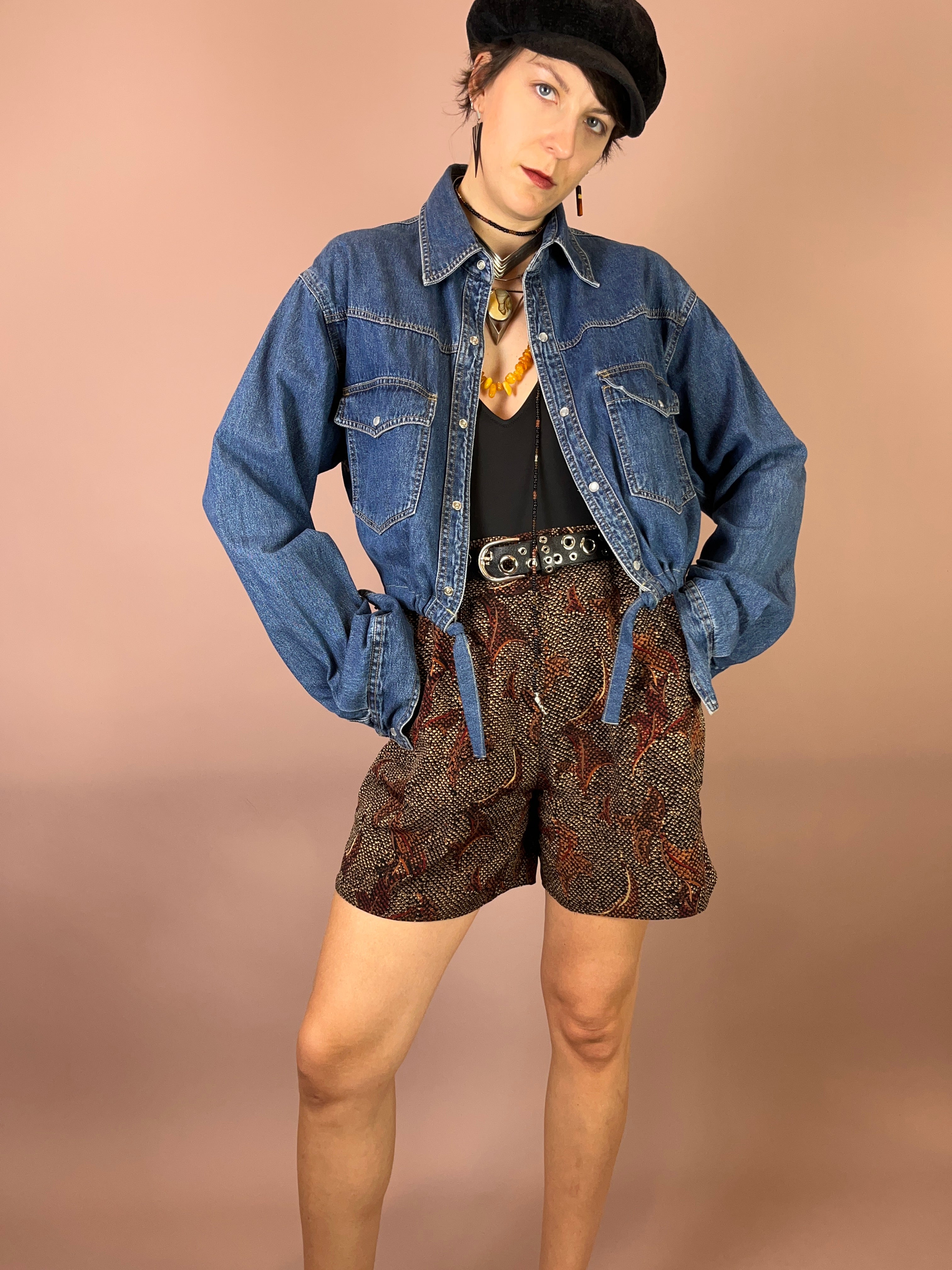 eansjacke Upcycling Mittelblau Oversized Gr. Uni