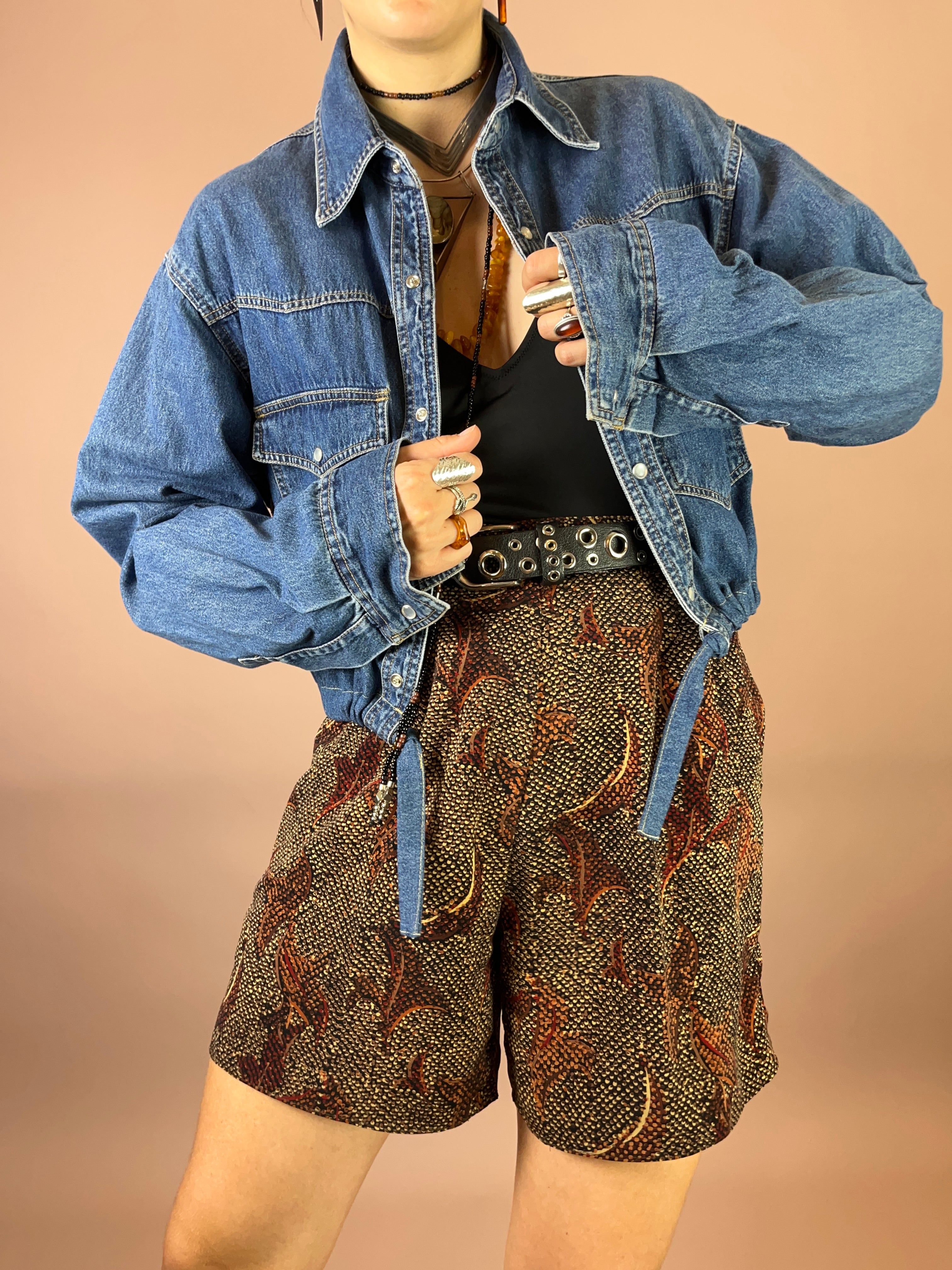 eansjacke Upcycling Mittelblau Oversized Gr. Uni