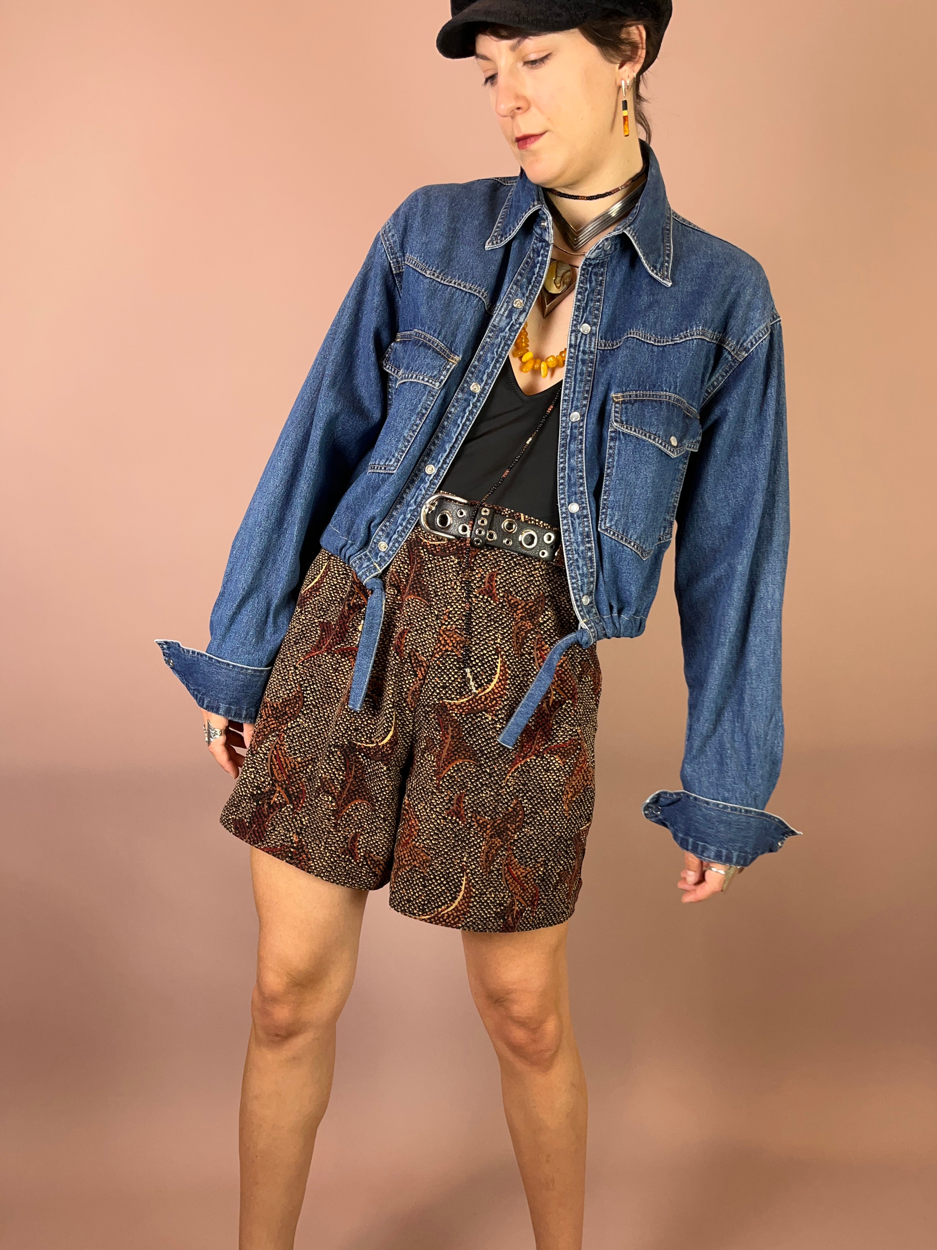 eansjacke Upcycling Mittelblau Oversized Gr. Uni