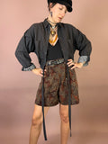 Jeanshemd Upcycling Anthrazit Oversized Gr. Uni