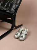 Schuhe Silber Plateau Pumps Gr. 39