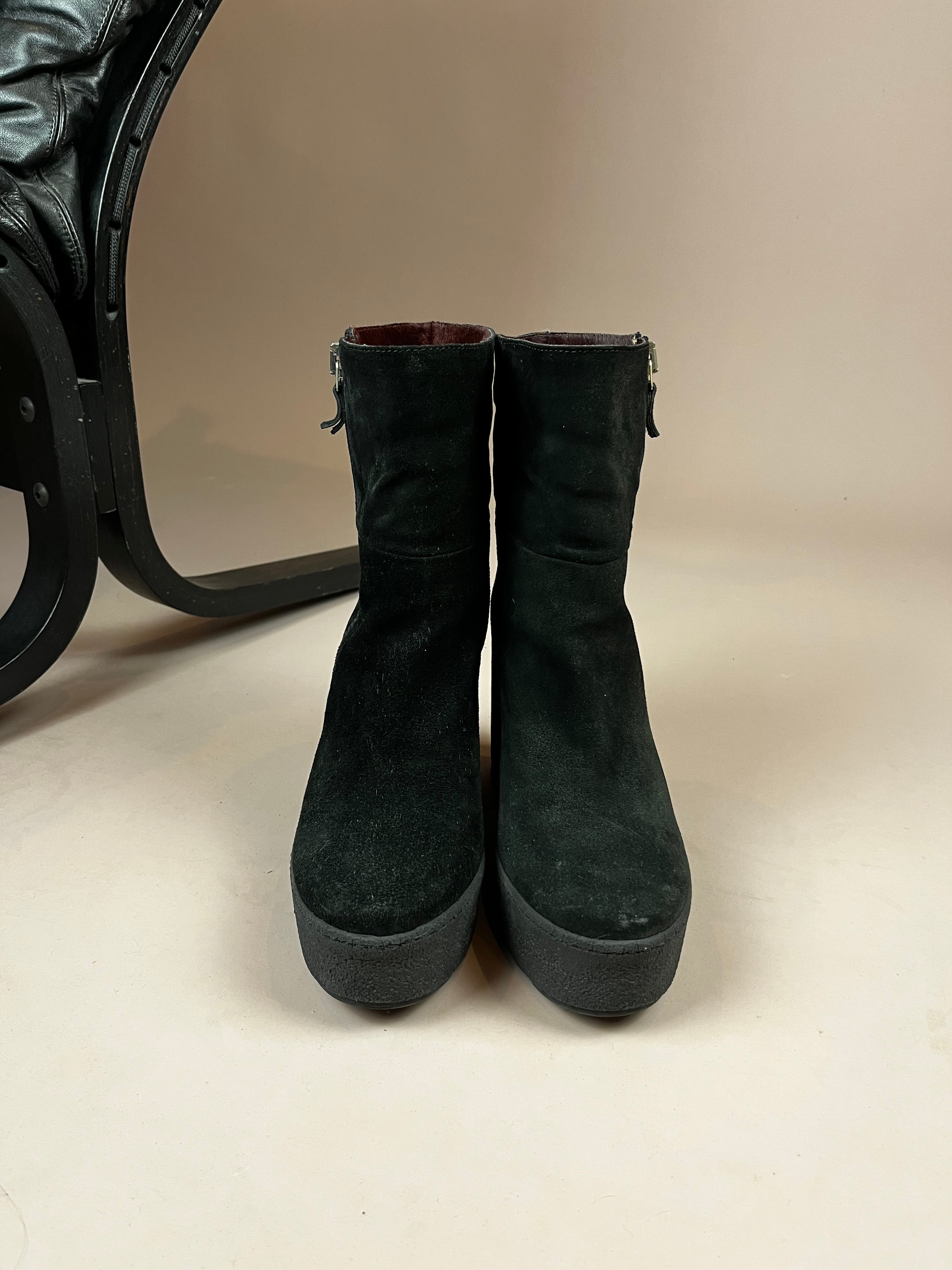 Vic Matiè Boots Suede Plateau Size 38