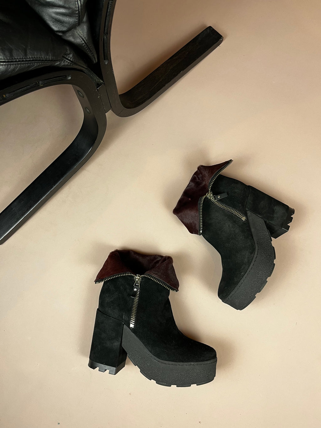 Vic Matiè Boots Suede Plateau Size 38