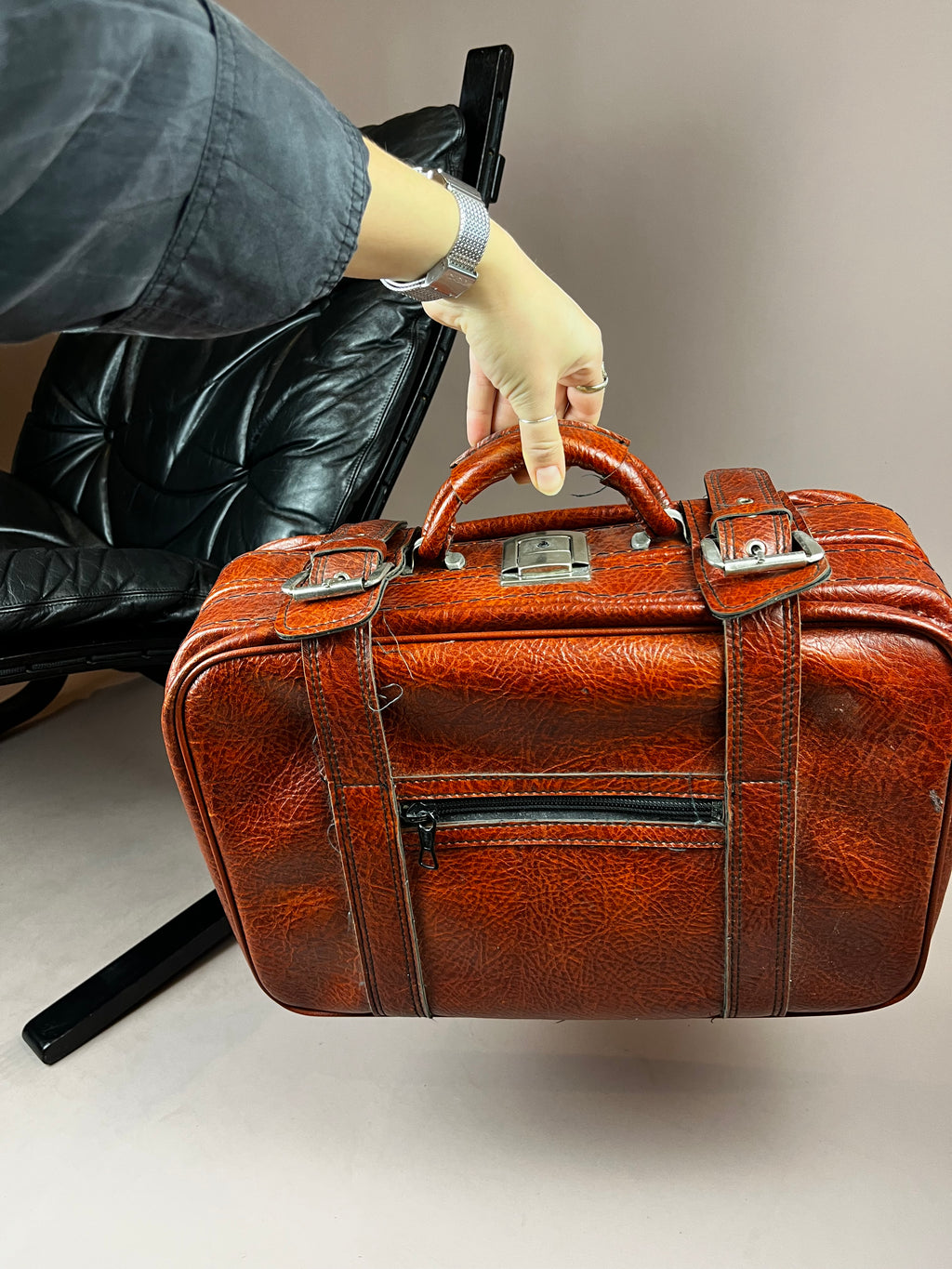 Suitcase Leather Fox Small