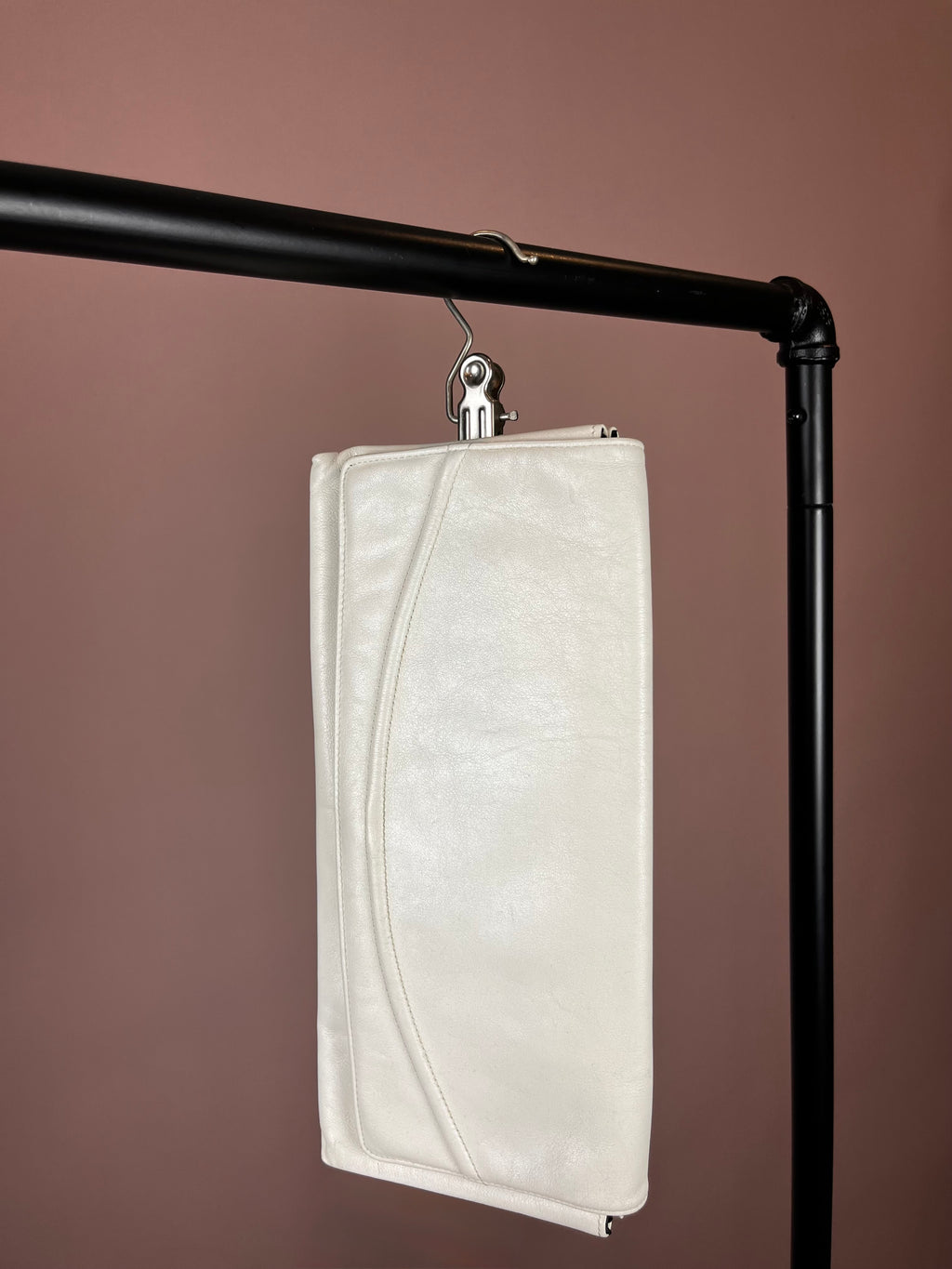 Clutch Leather Bag White